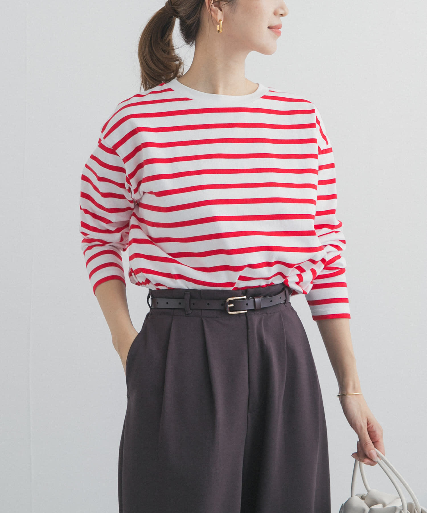 URBAN RESEARCH DOORS「ボーダーワイドプルオーバー」|Tシャツ・カットソー|