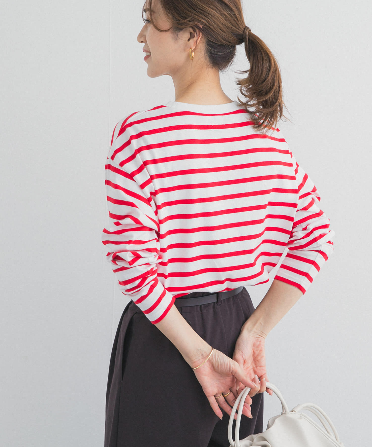 URBAN RESEARCH DOORS「ボーダーワイドプルオーバー」|Tシャツ・カットソー|