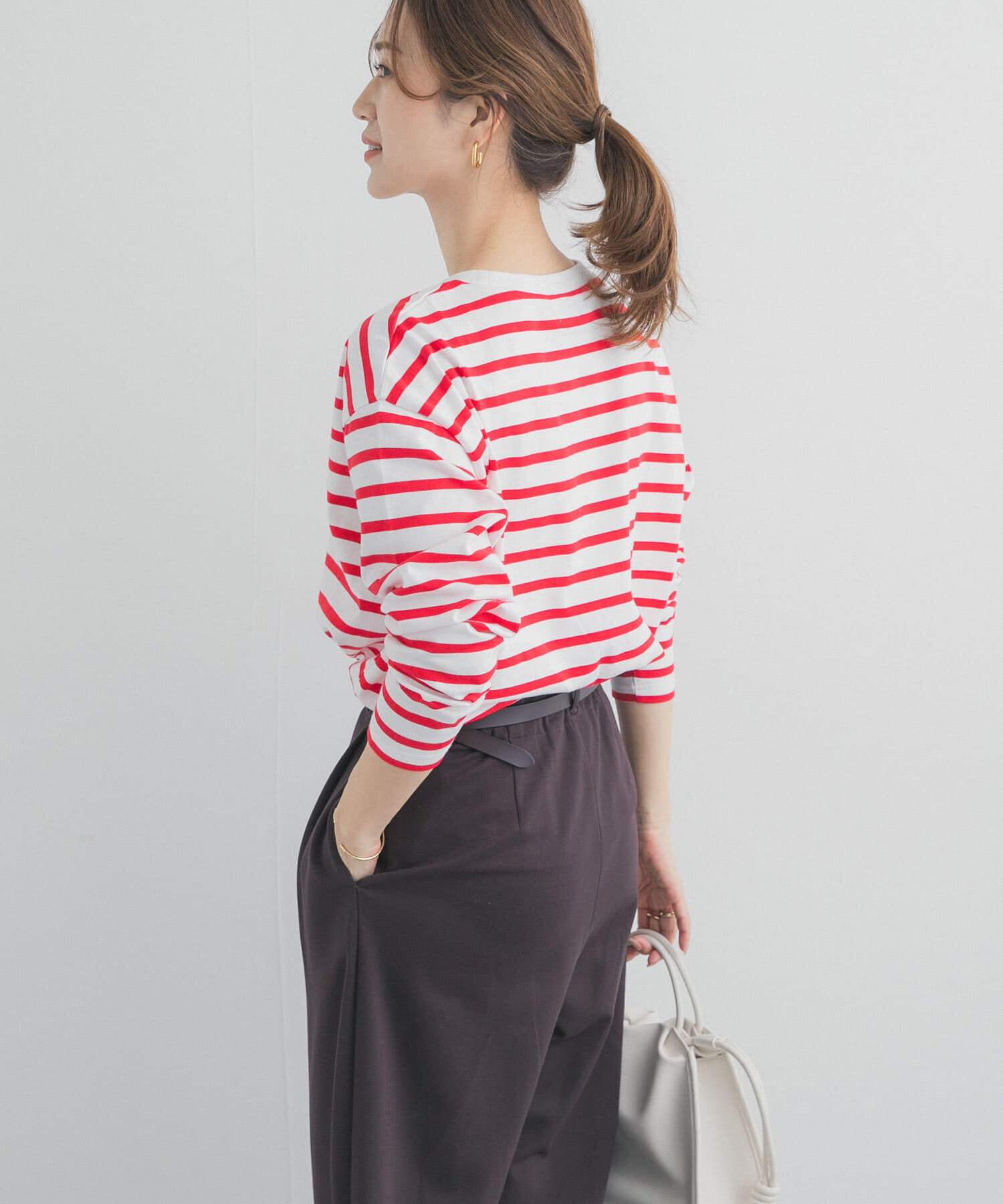 URBAN RESEARCH DOORS「ボーダーワイドプルオーバー」|Tシャツ・カットソー|