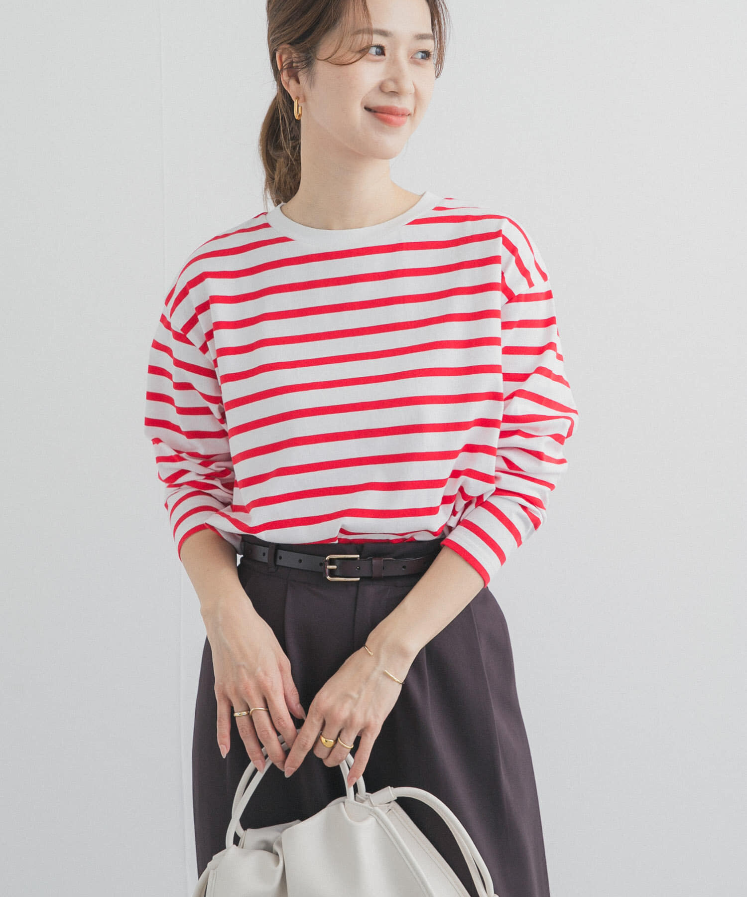 URBAN RESEARCH DOORS「ボーダーワイドプルオーバー」|Tシャツ・カットソー|