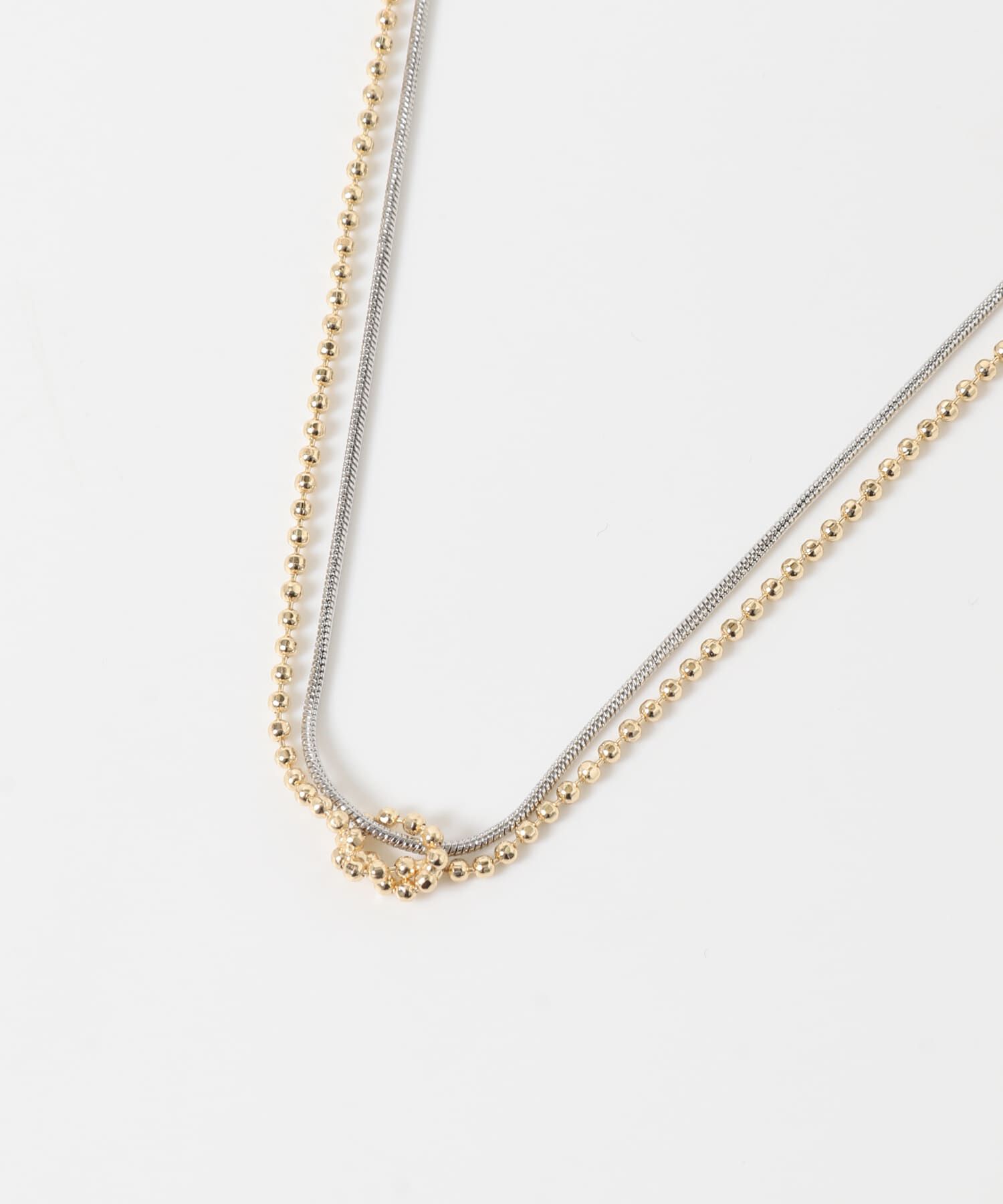 SMELLY「コンビチェーンノットレイヤードネックレス」|ネックレス|