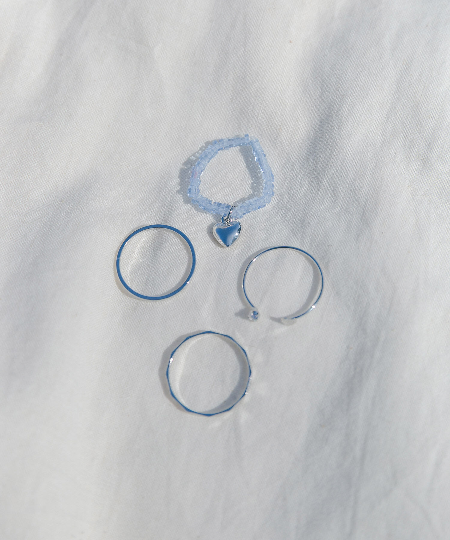 SMELLY「チャームビーズ4セットリング」|リング|