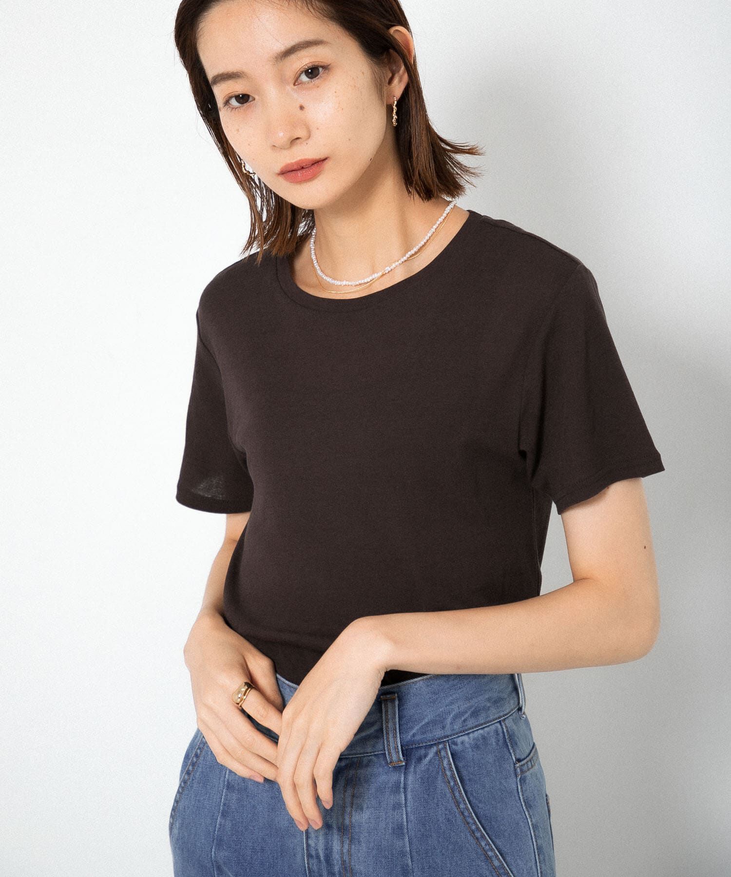  「コンパクトベーシックTシャツ」|Tシャツ・カットソー|