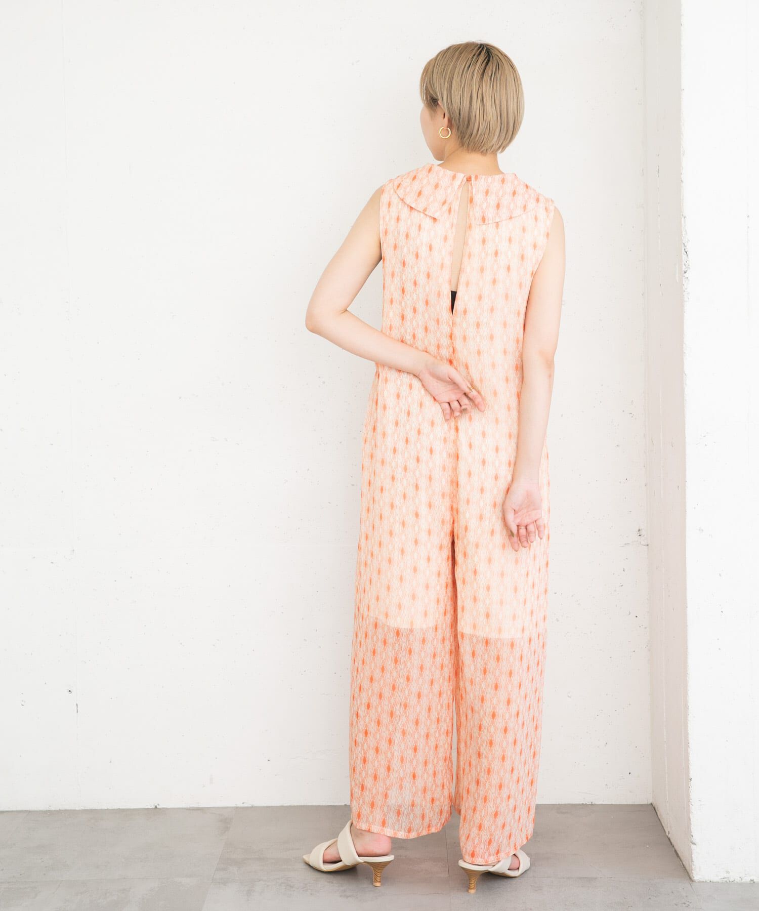  「楊柳プリントサロペット」|スカート|