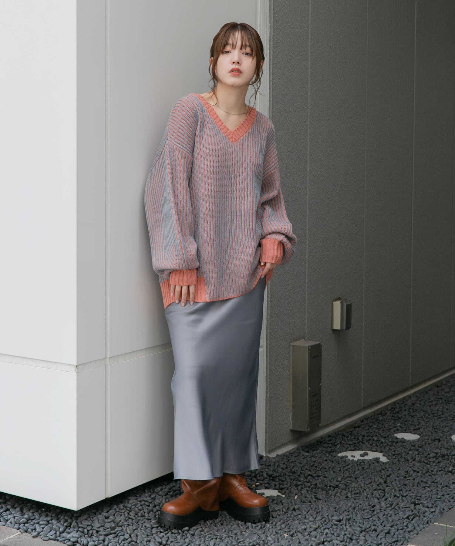  「サテンバイアススカート」|スカート|