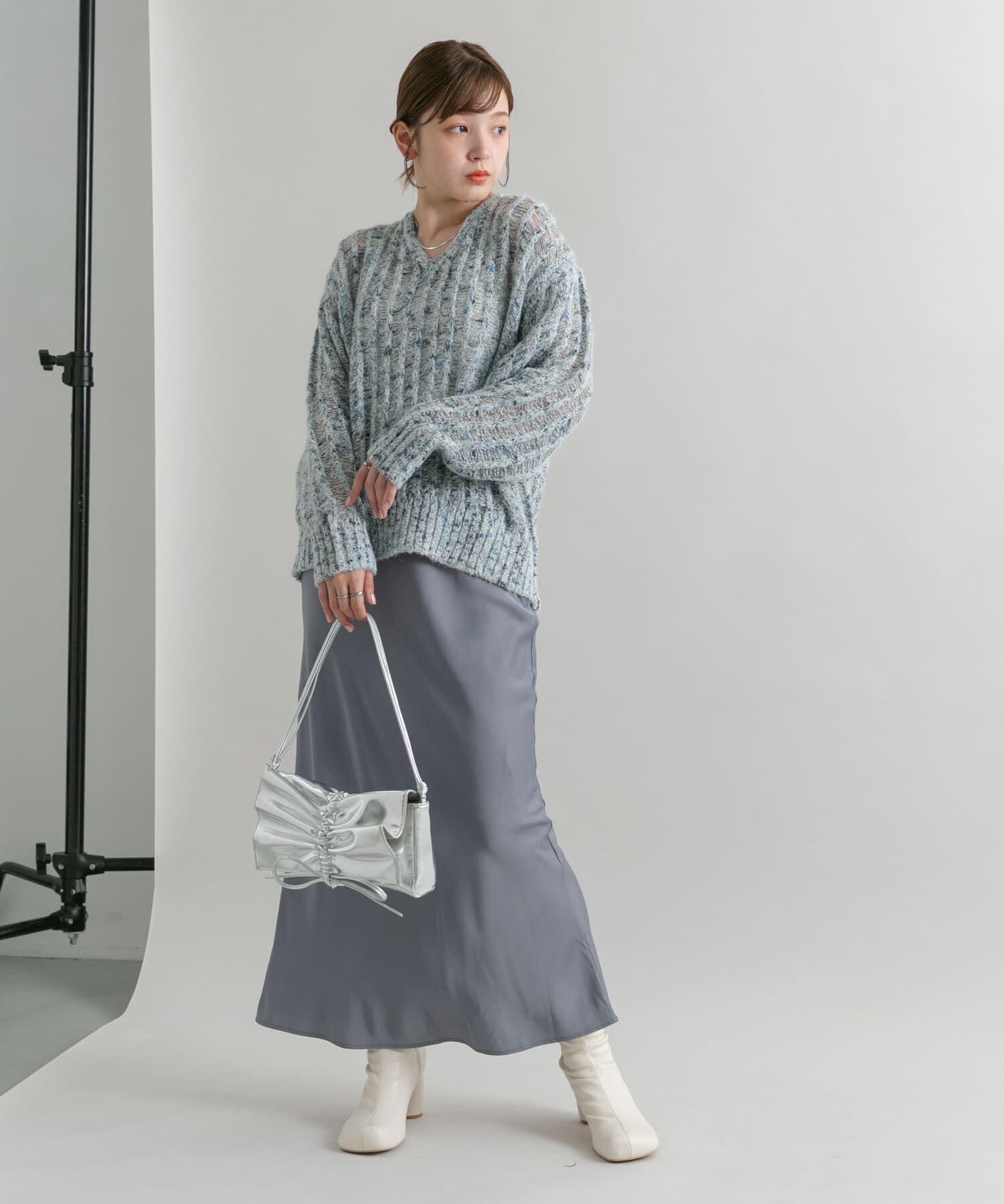  「サテンバイアススカート」|スカート|