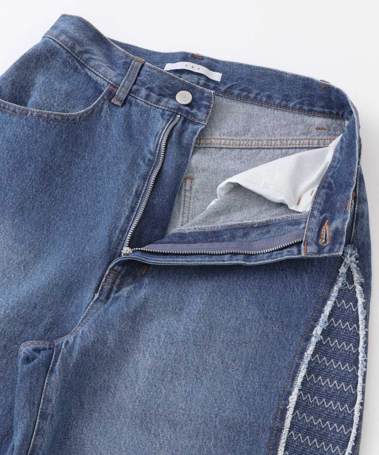  「『2サイズ展開』ジャガードラインデニム」|デニム|