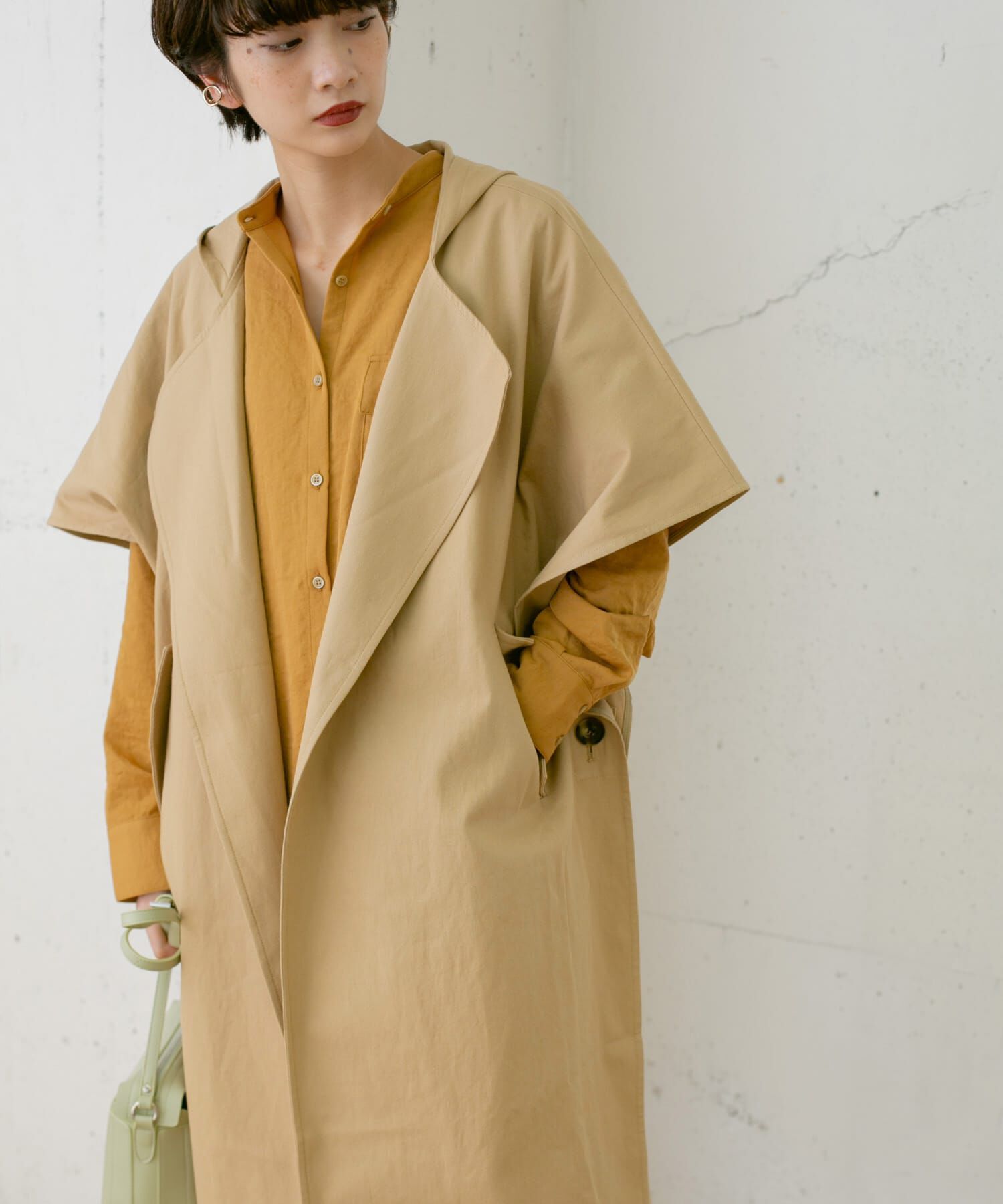  「3WAYレイヤードコート&there4;」|ノーカラーコート|