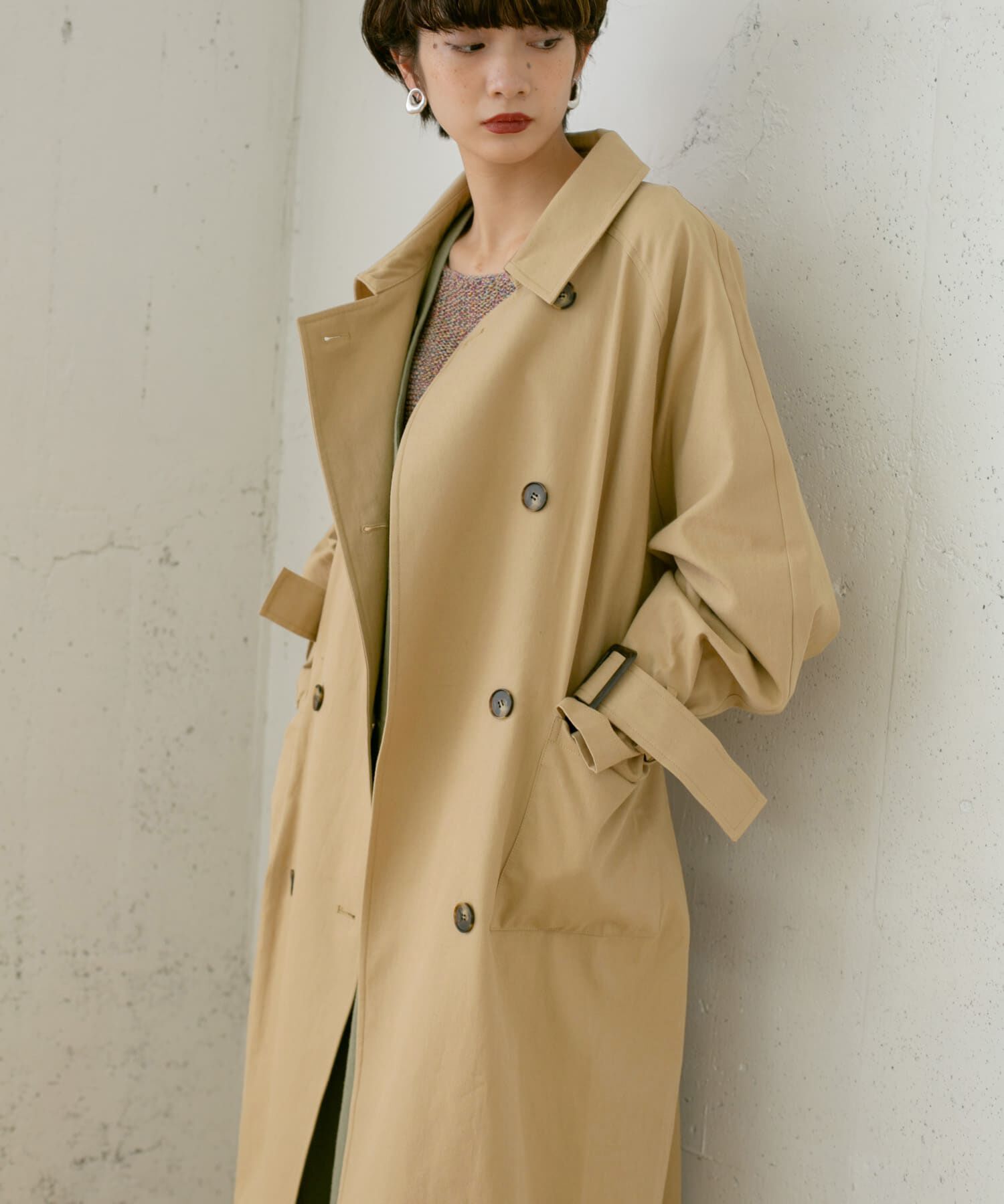  「3WAYレイヤードコート&there4;」|ノーカラーコート|