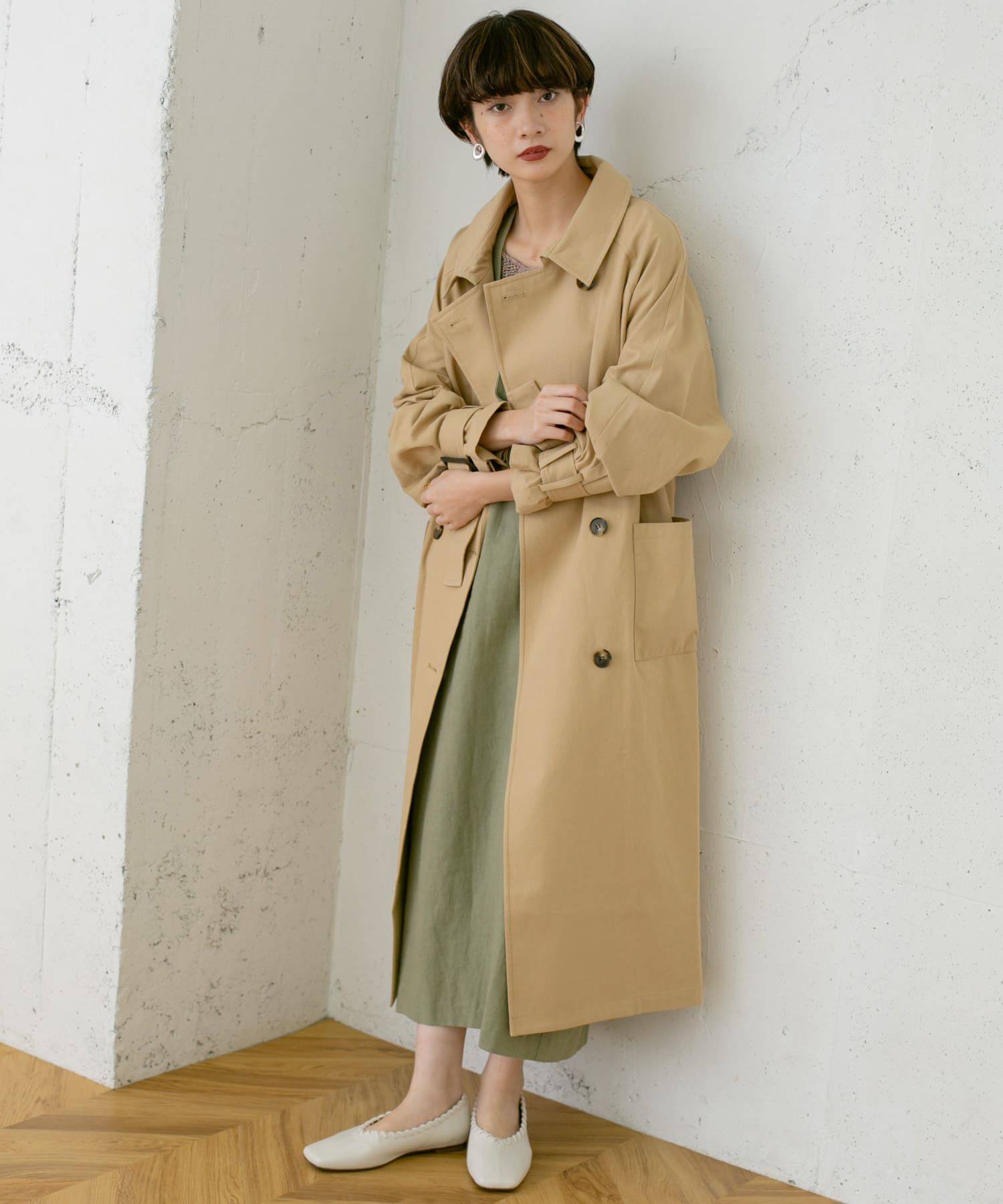  「3WAYレイヤードコート&there4;」|ノーカラーコート|