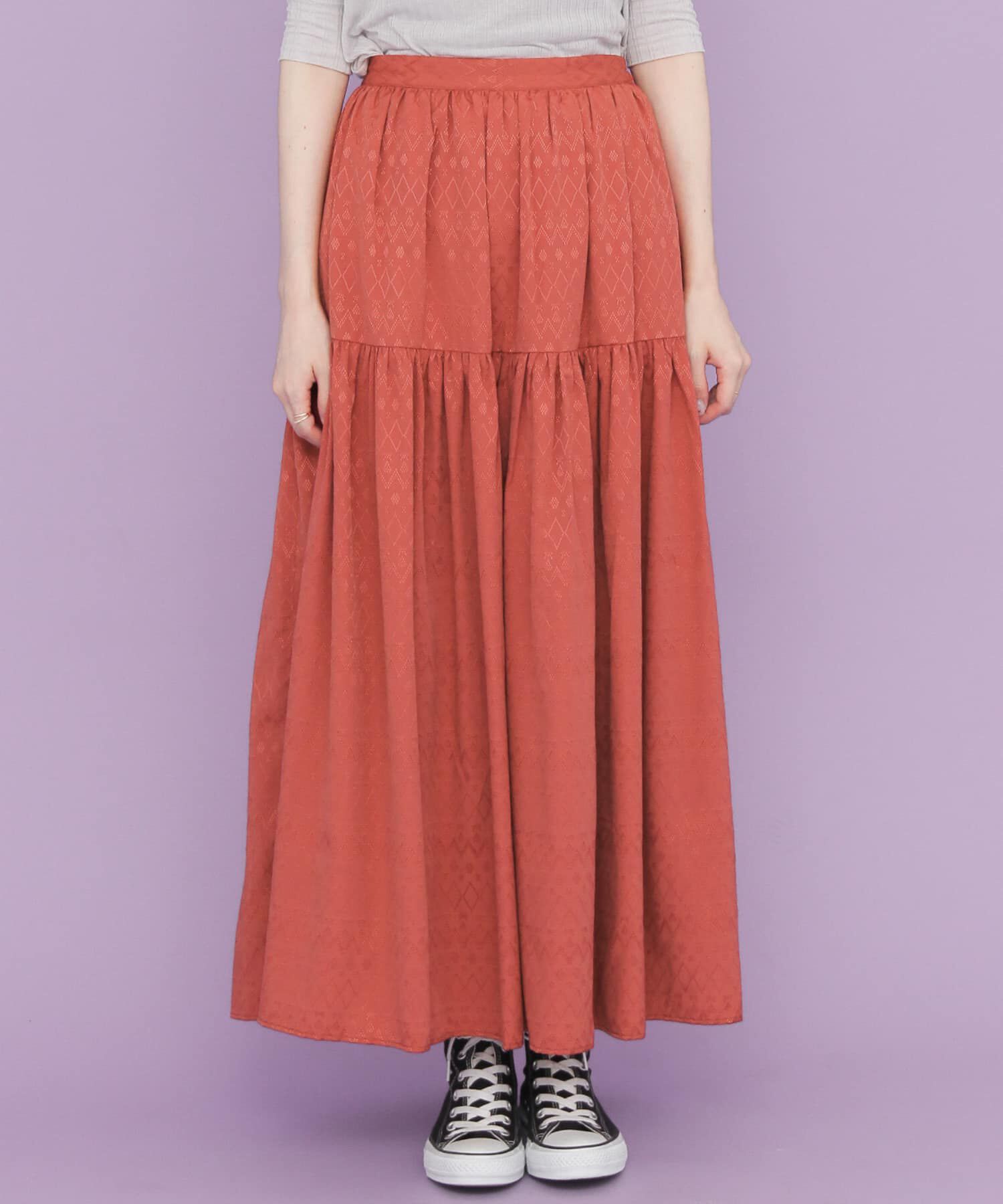  「ジャガードマキシスカート&there4;」|スカート|