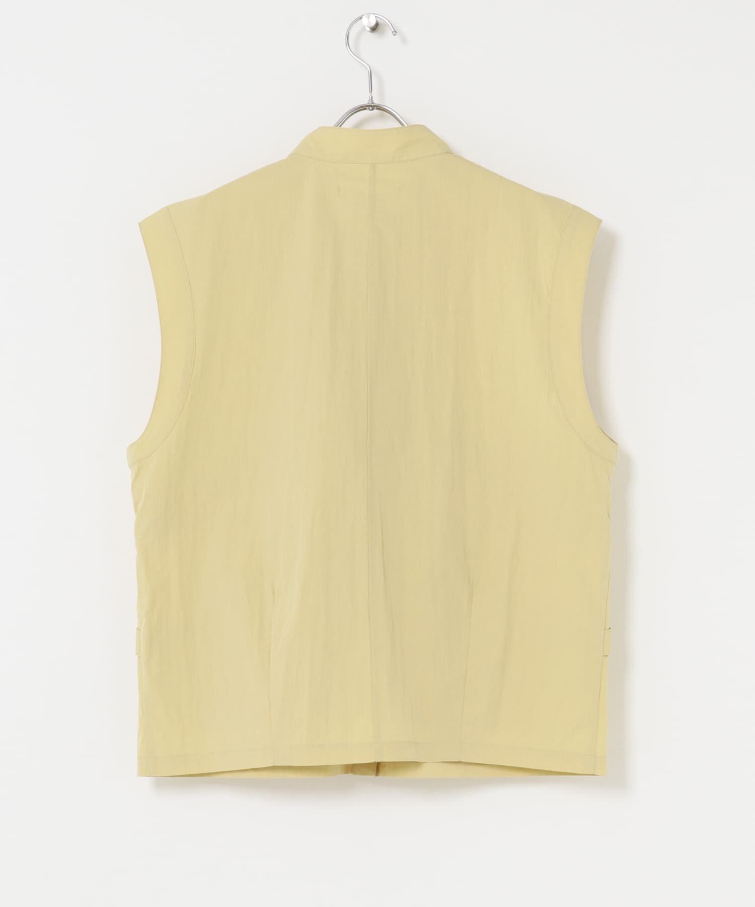  「スタンドカラーベスト」|ノーカラーコート|