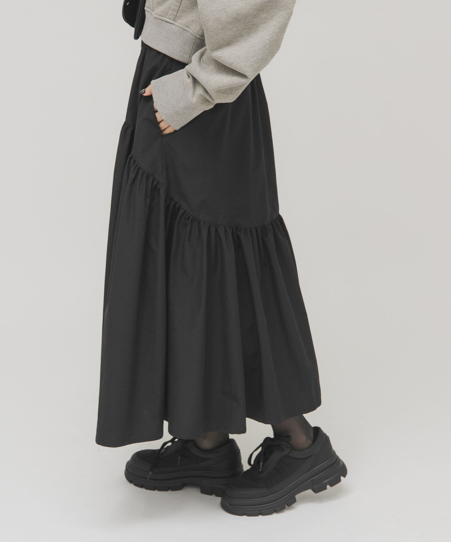  「ボリュームミディスカート」|スカート|