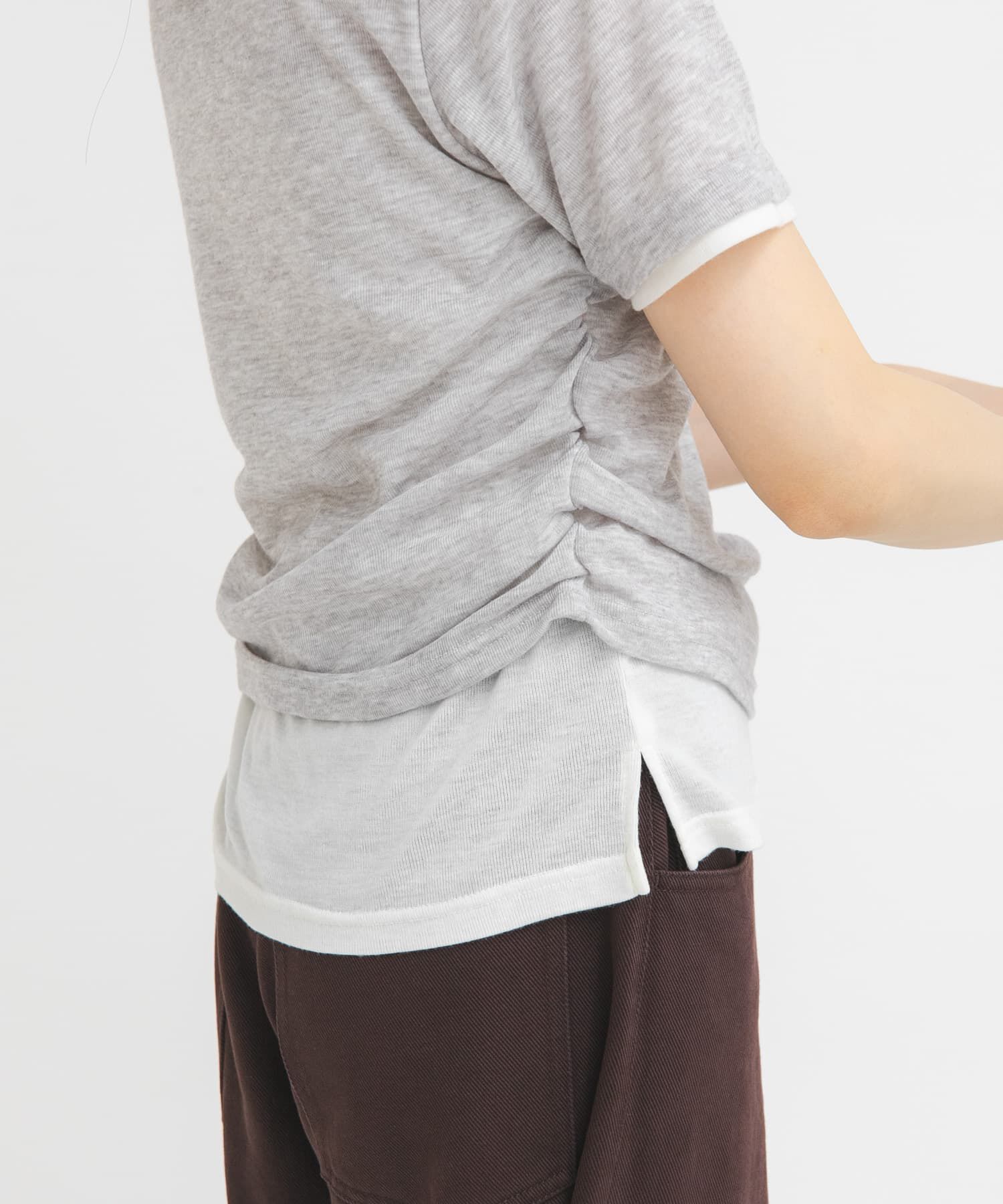  「バイカラーヘンリーネックTEE」|Tシャツ・カットソー|