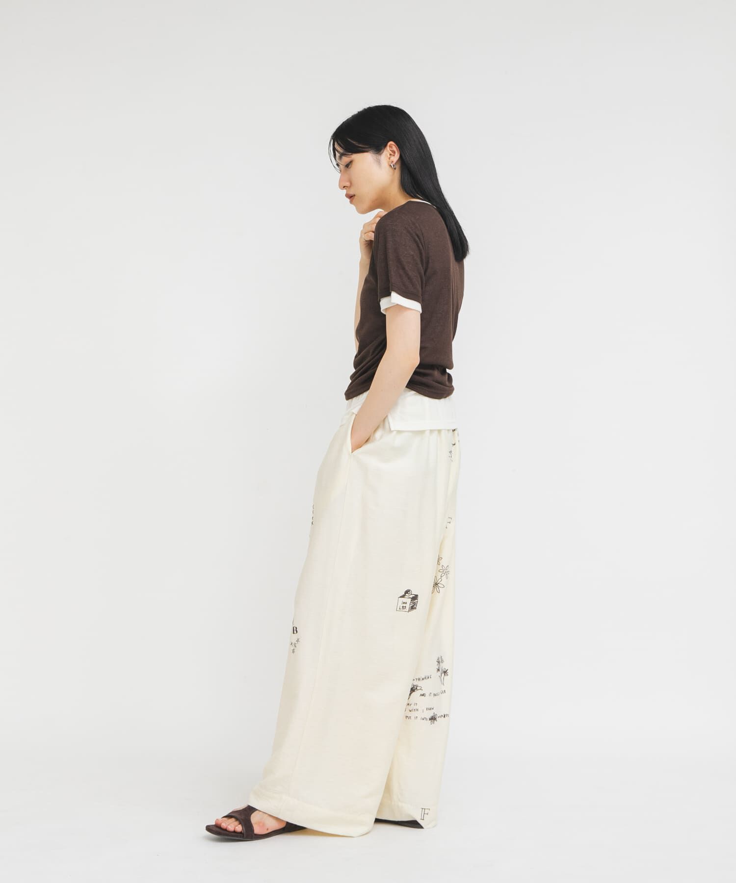  「バイカラーヘンリーネックTEE」|Tシャツ・カットソー|