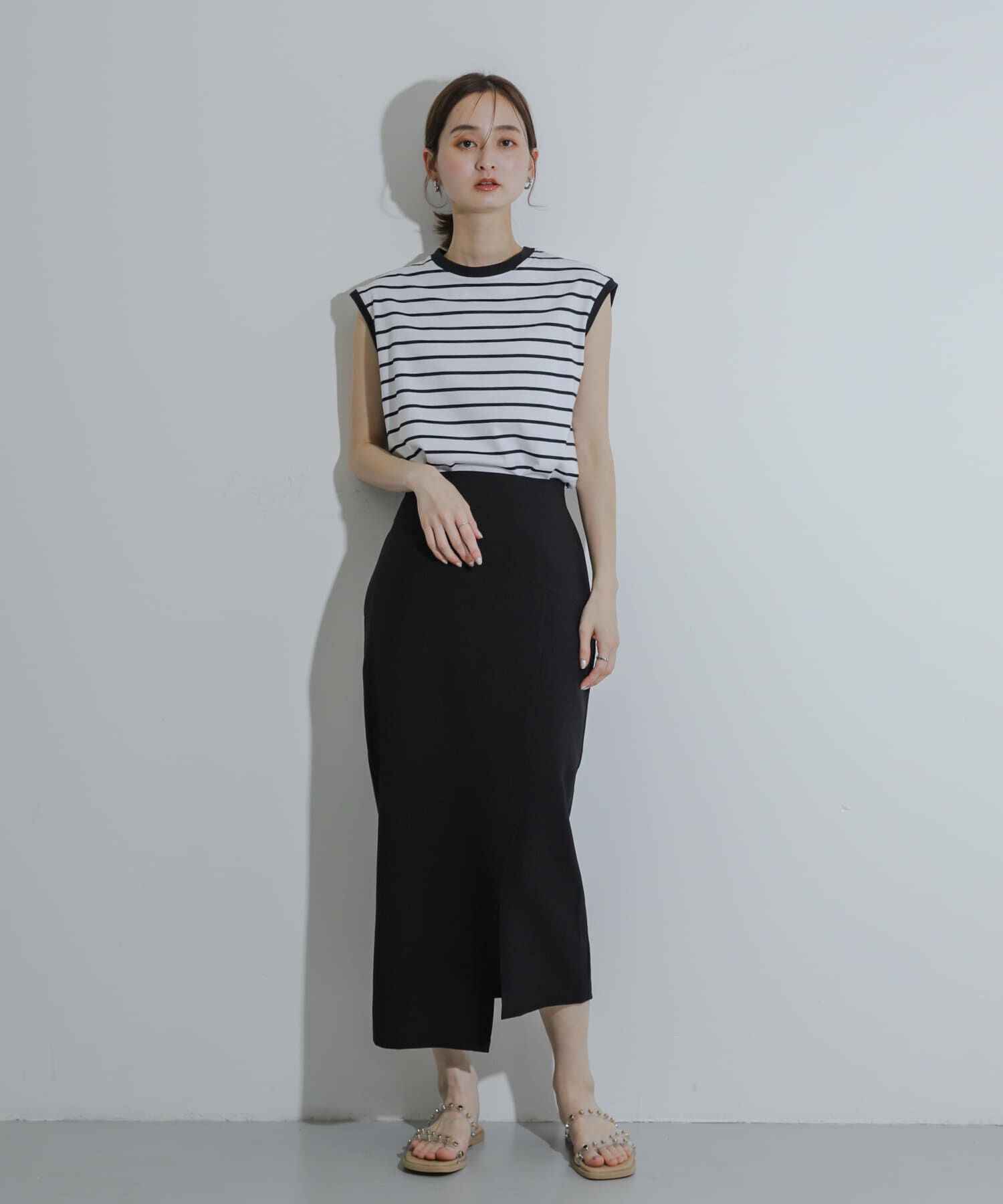 SENSE OF PLACE by URBAN RESEARCH「『UR TECH DRYLUXE』リネンライクアシンメトリースカート」|スカート|