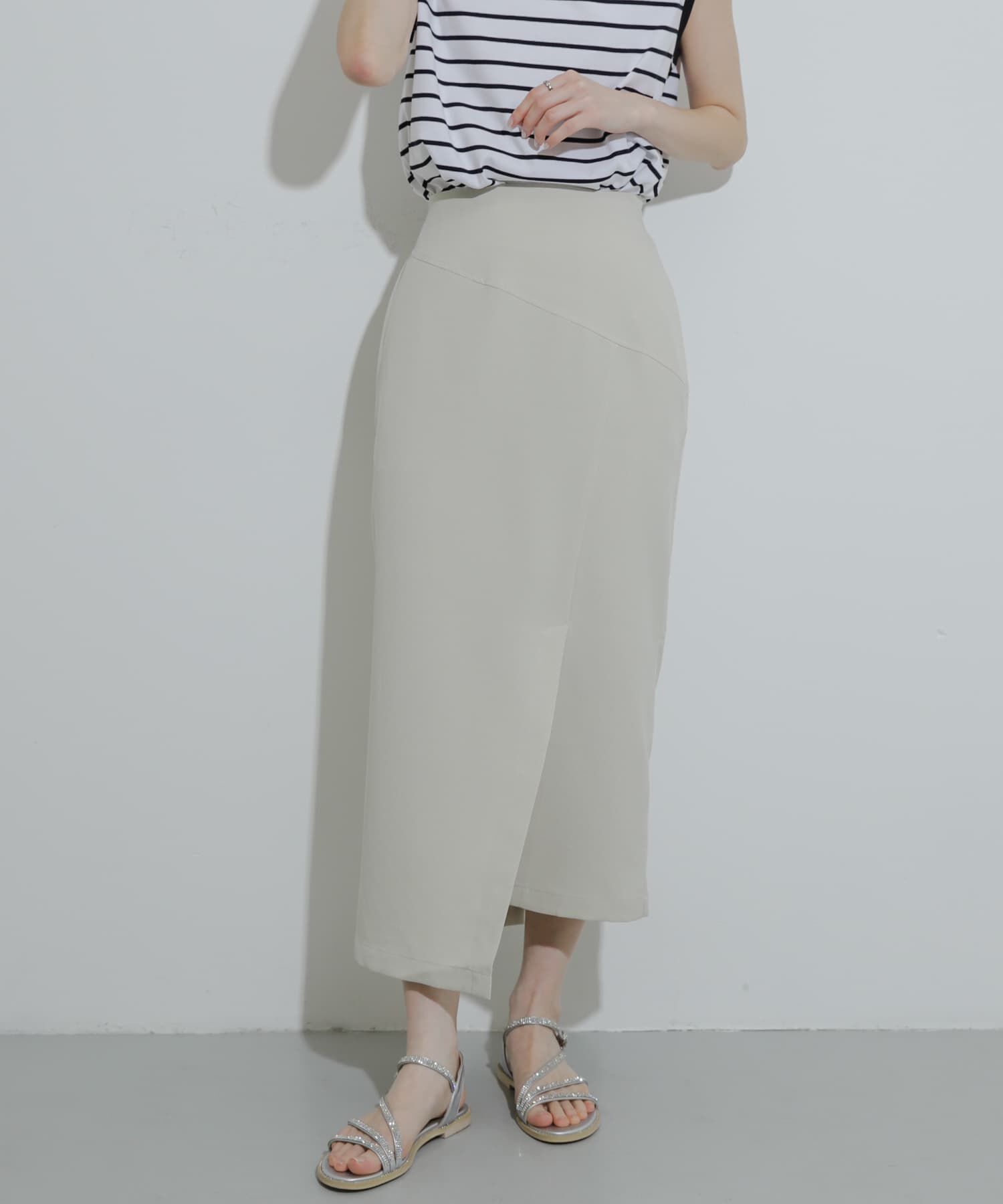 SENSE OF PLACE by URBAN RESEARCH「『UR TECH DRYLUXE』リネンライクアシンメトリースカート」|スカート|