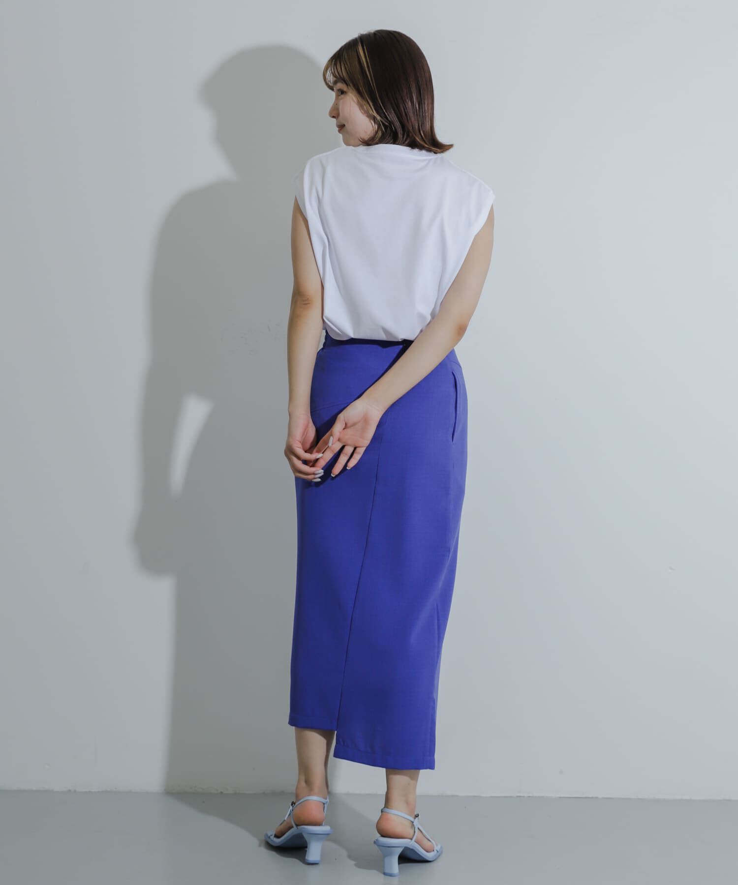 SENSE OF PLACE by URBAN RESEARCH「『UR TECH DRYLUXE』リネンライクアシンメトリースカート」|スカート|