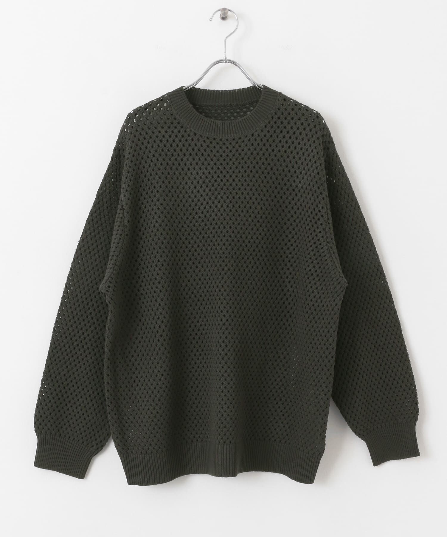 SENSE OF PLACE by URBAN RESEARCH「『洗濯可』シアーメッシュクルーネックニット」|ニット・セーター|