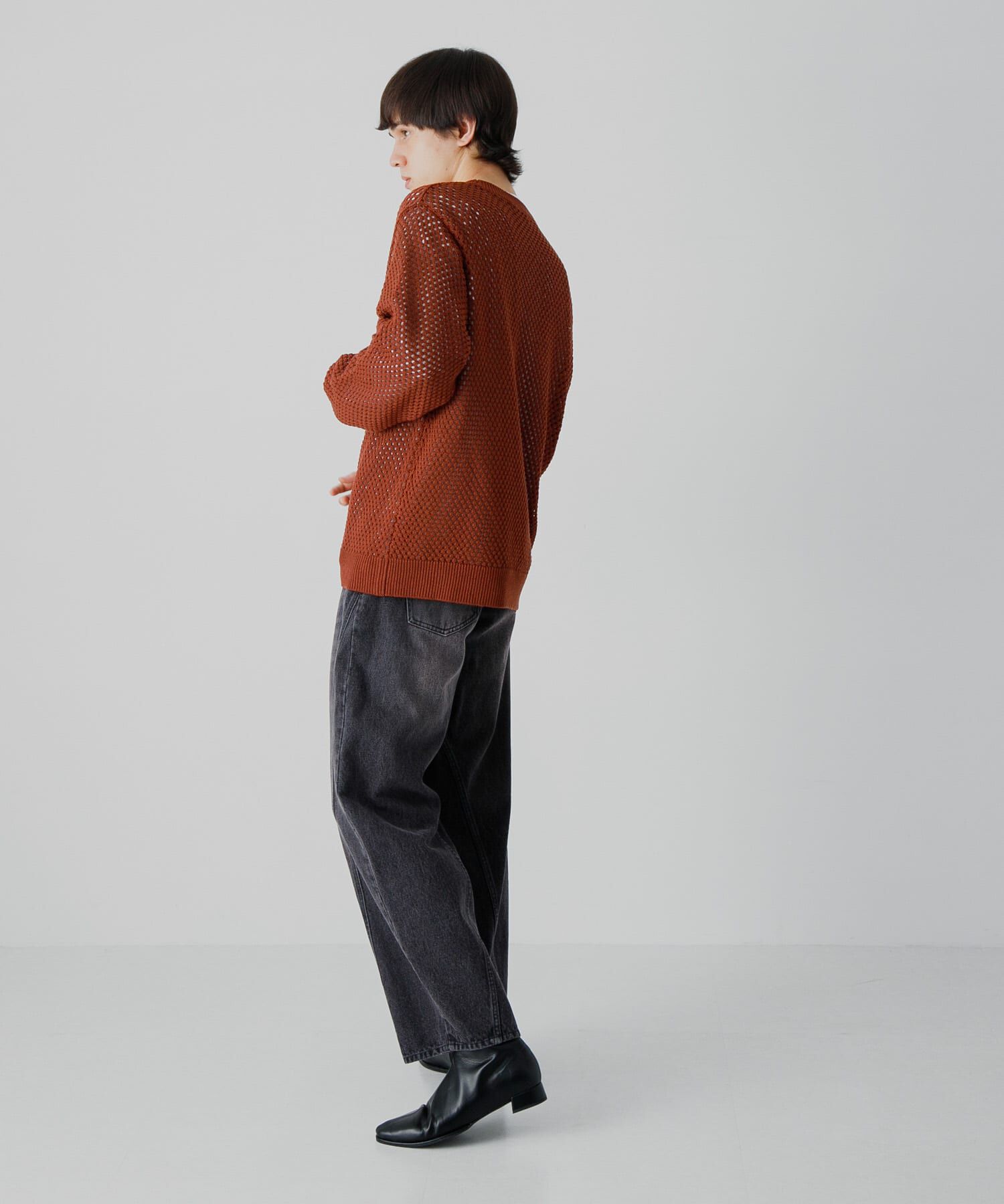 SENSE OF PLACE by URBAN RESEARCH「『洗濯可』シアーメッシュクルーネックニット」|ニット・セーター|