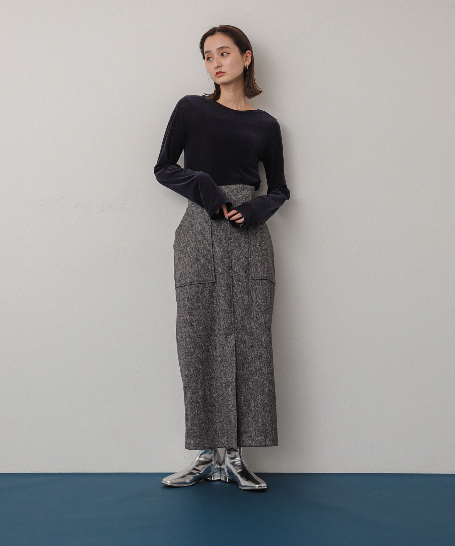 SENSE OF PLACE by URBAN RESEARCH「ジャージーメルトンアウトポケットスカート」|スカート|