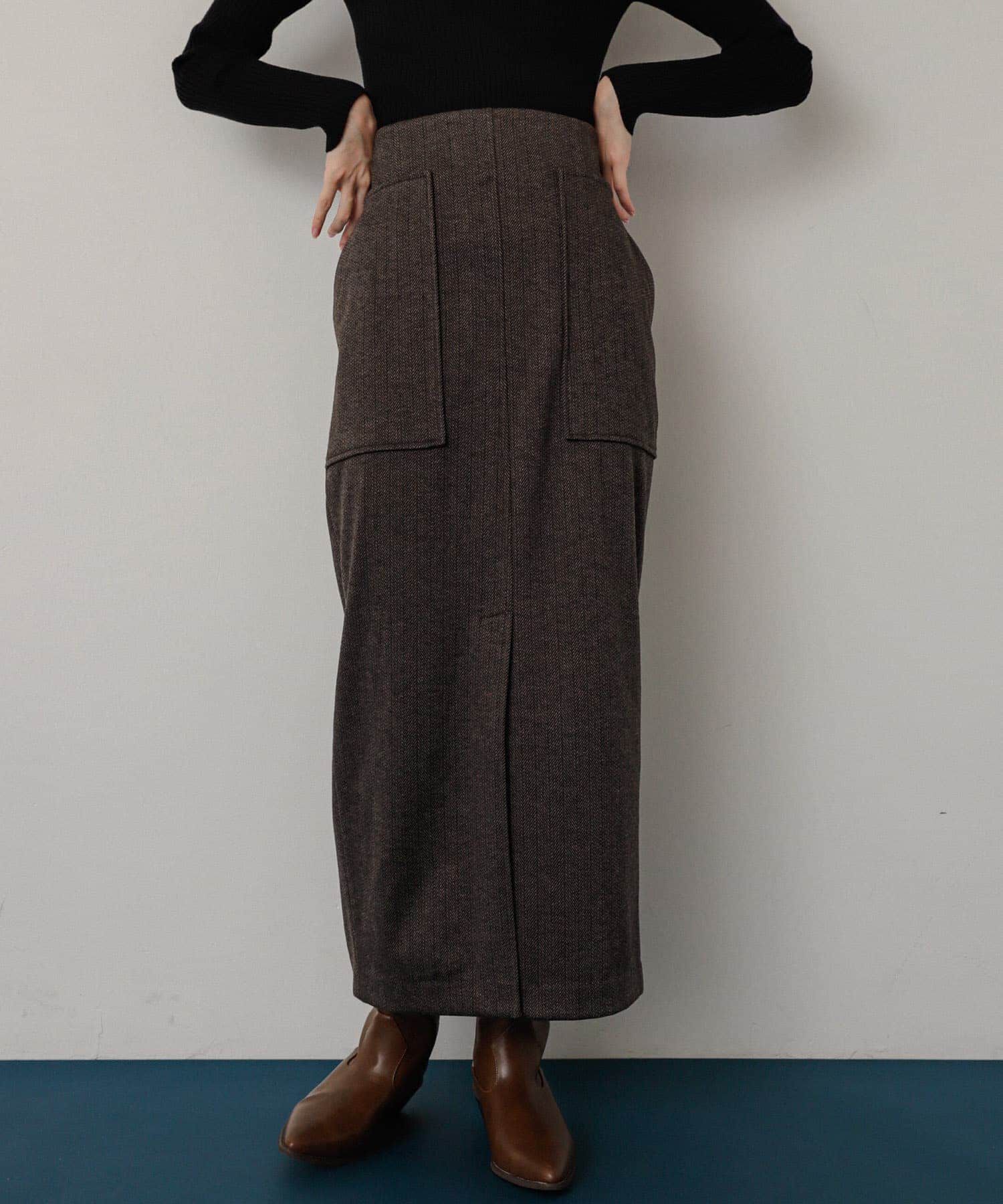 SENSE OF PLACE by URBAN RESEARCH「ジャージーメルトンアウトポケットスカート」|スカート|