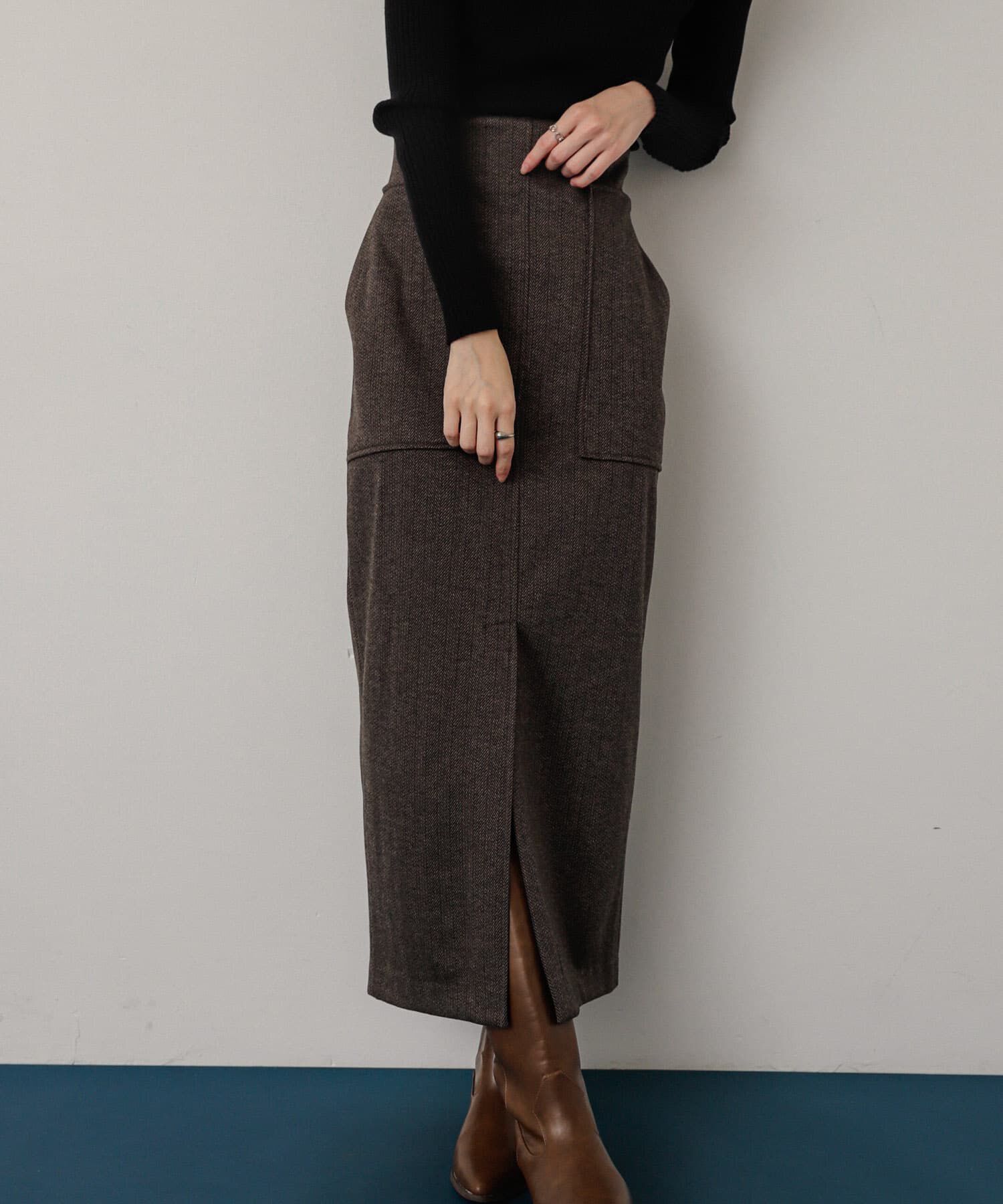 SENSE OF PLACE by URBAN RESEARCH「ジャージーメルトンアウトポケットスカート」|スカート|