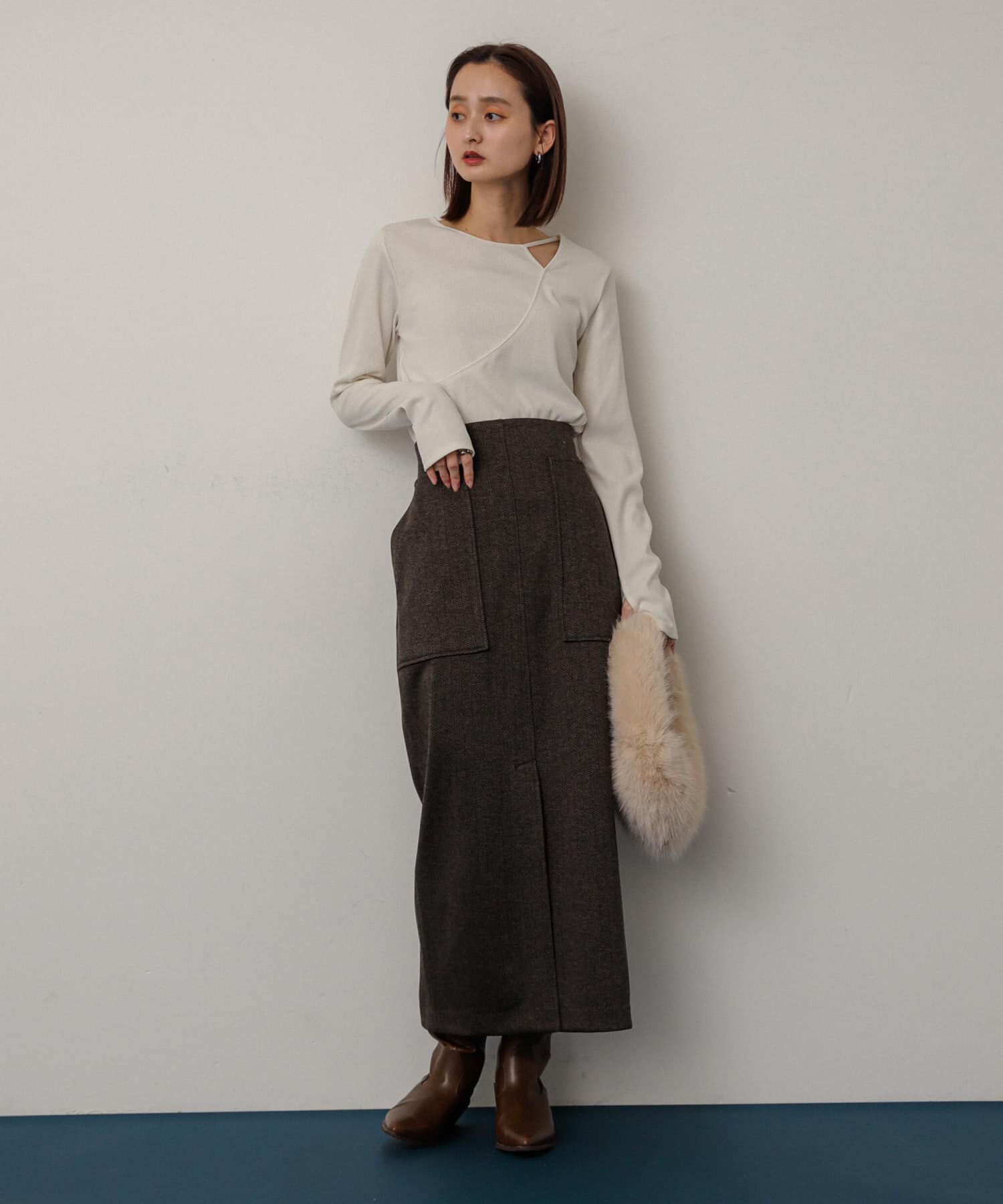 SENSE OF PLACE by URBAN RESEARCH「ジャージーメルトンアウトポケットスカート」|スカート|