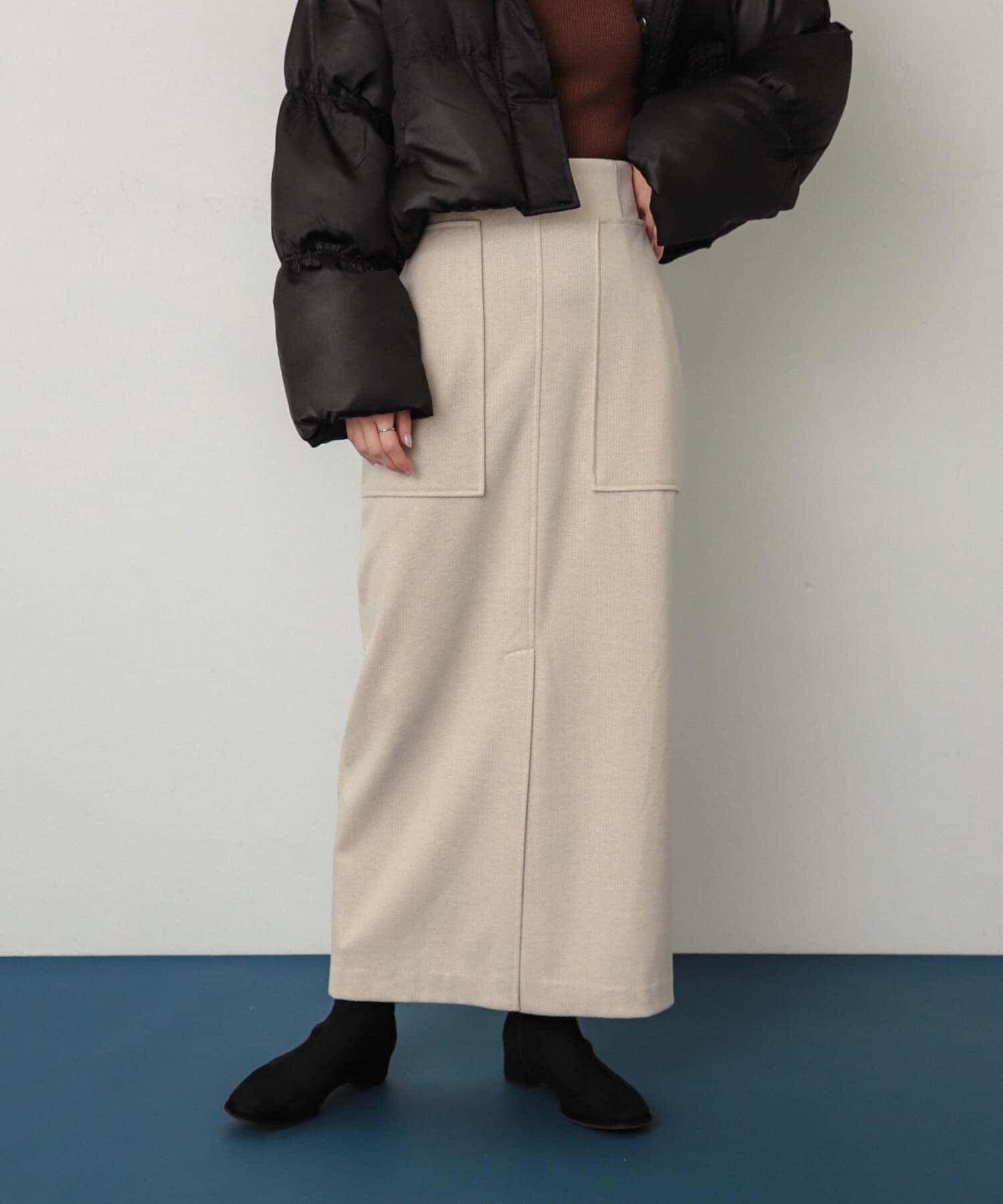 SENSE OF PLACE by URBAN RESEARCH「ジャージーメルトンアウトポケットスカート」|スカート|