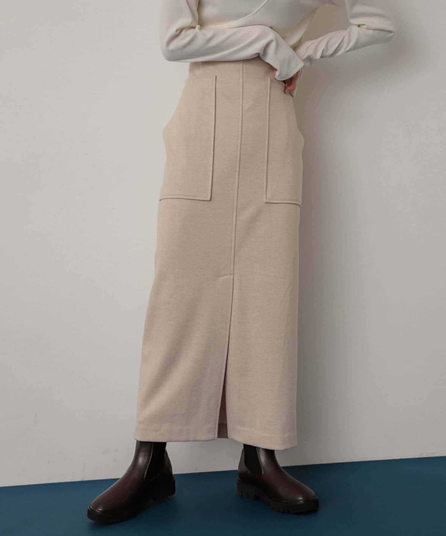 SENSE OF PLACE by URBAN RESEARCH「ジャージーメルトンアウトポケットスカート」|スカート|