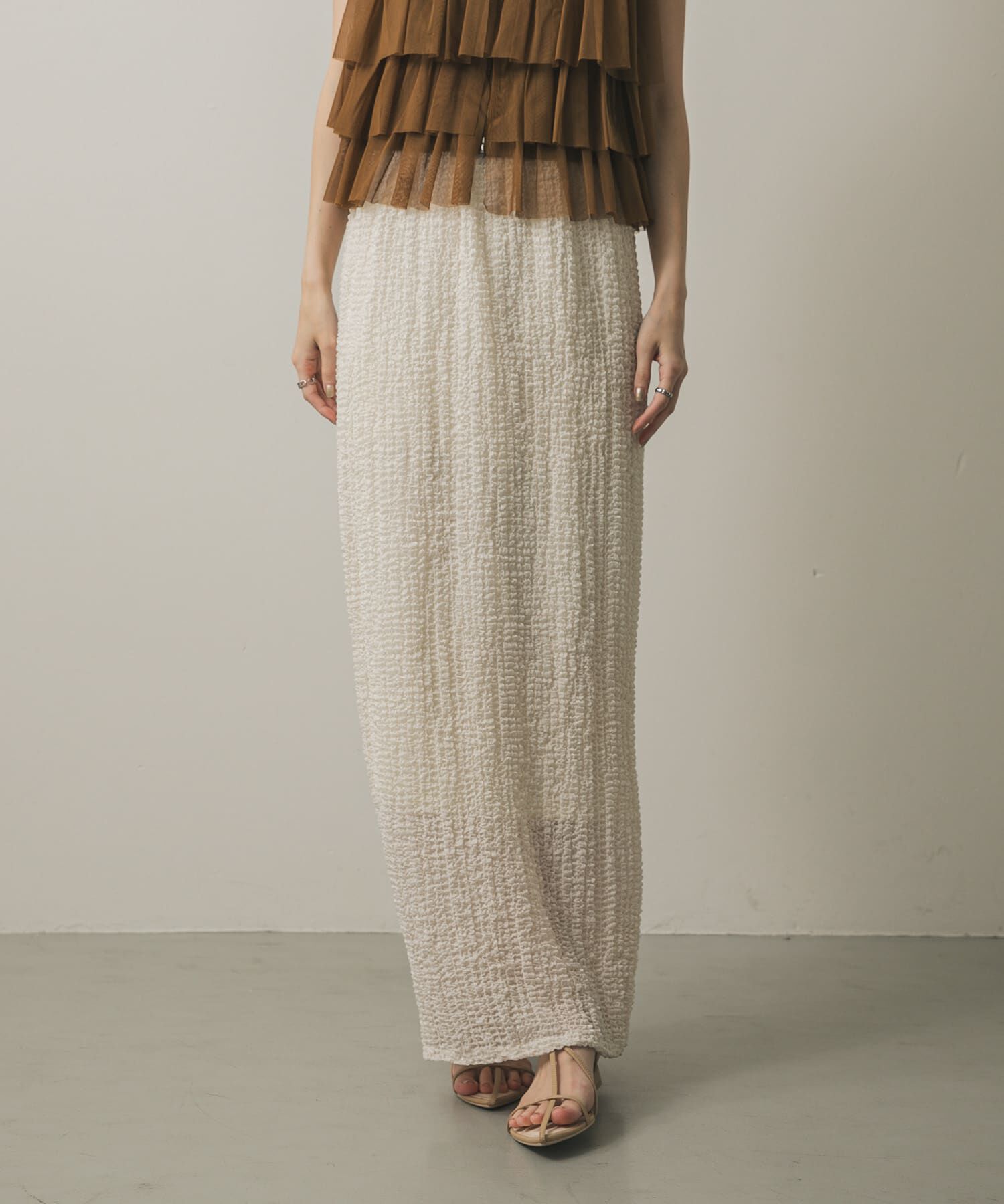 SENSE OF PLACE by URBAN RESEARCH「シアーフクレジャガードスカート」|スカート|