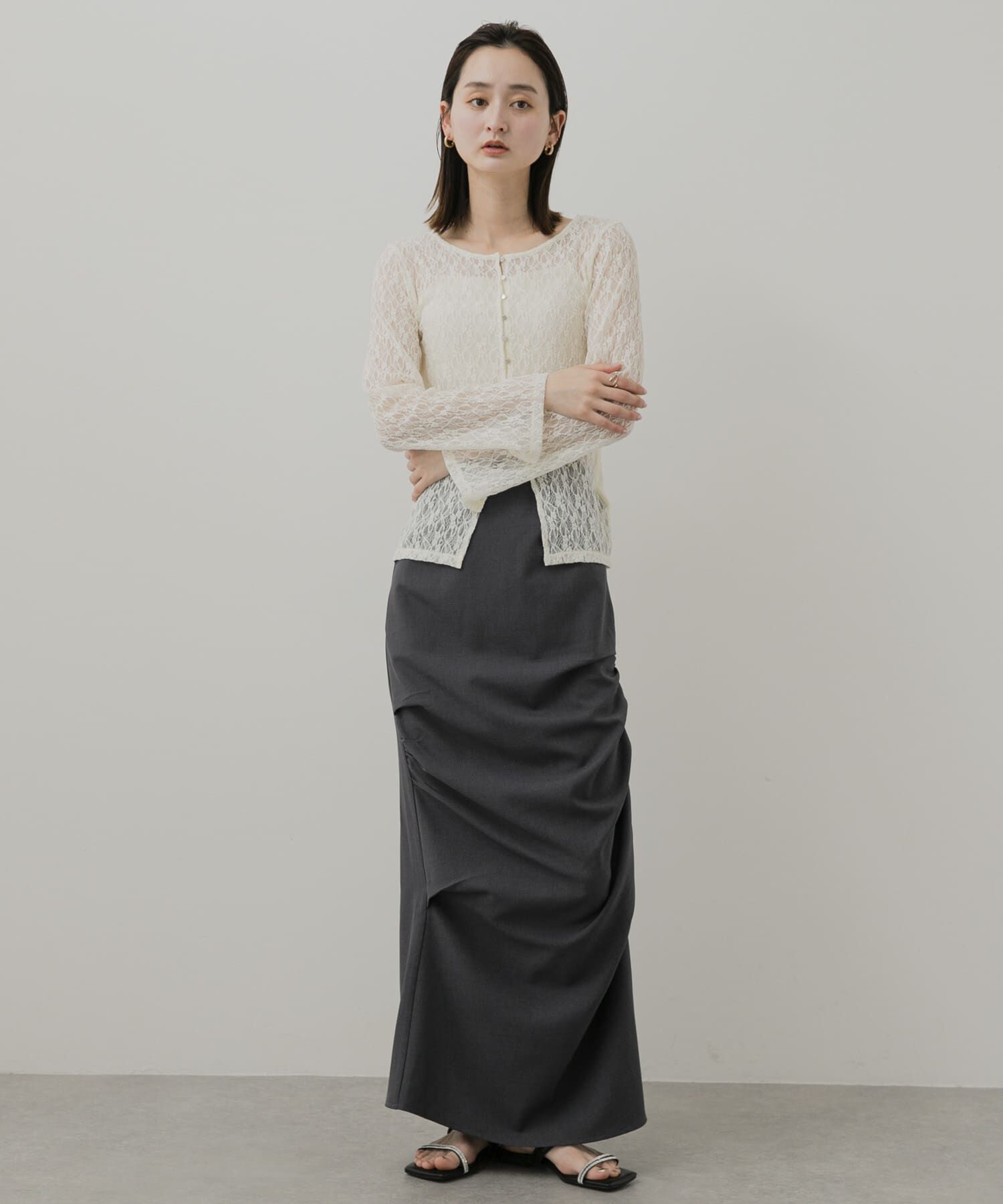 SENSE OF PLACE by URBAN RESEARCH「ラインストーンナローコードサンダル」|サンダル|