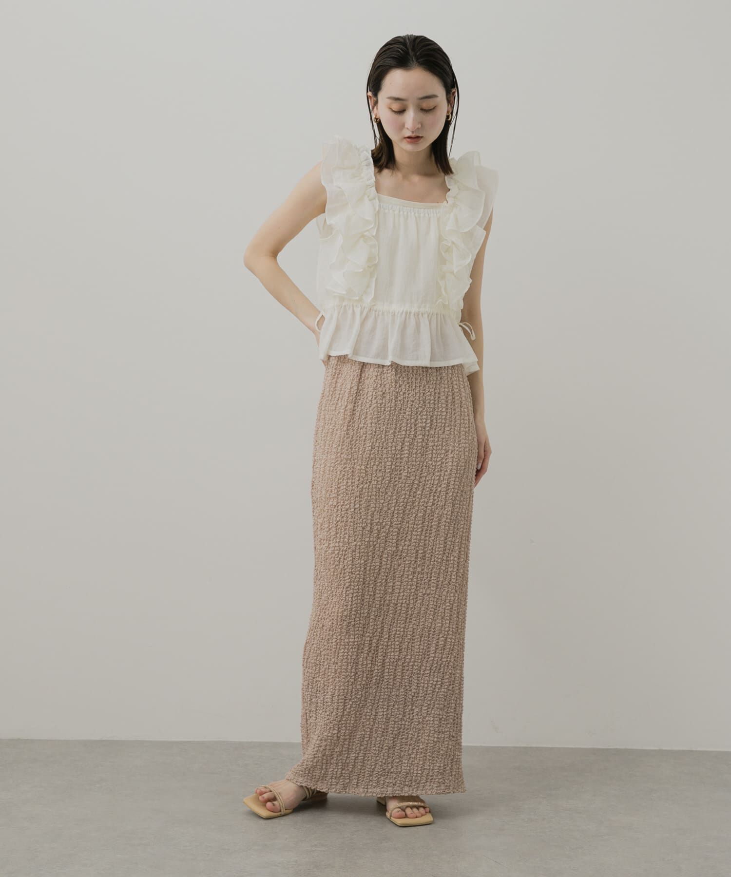 SENSE OF PLACE by URBAN RESEARCH「ラインストーンナローコードサンダル」|サンダル|