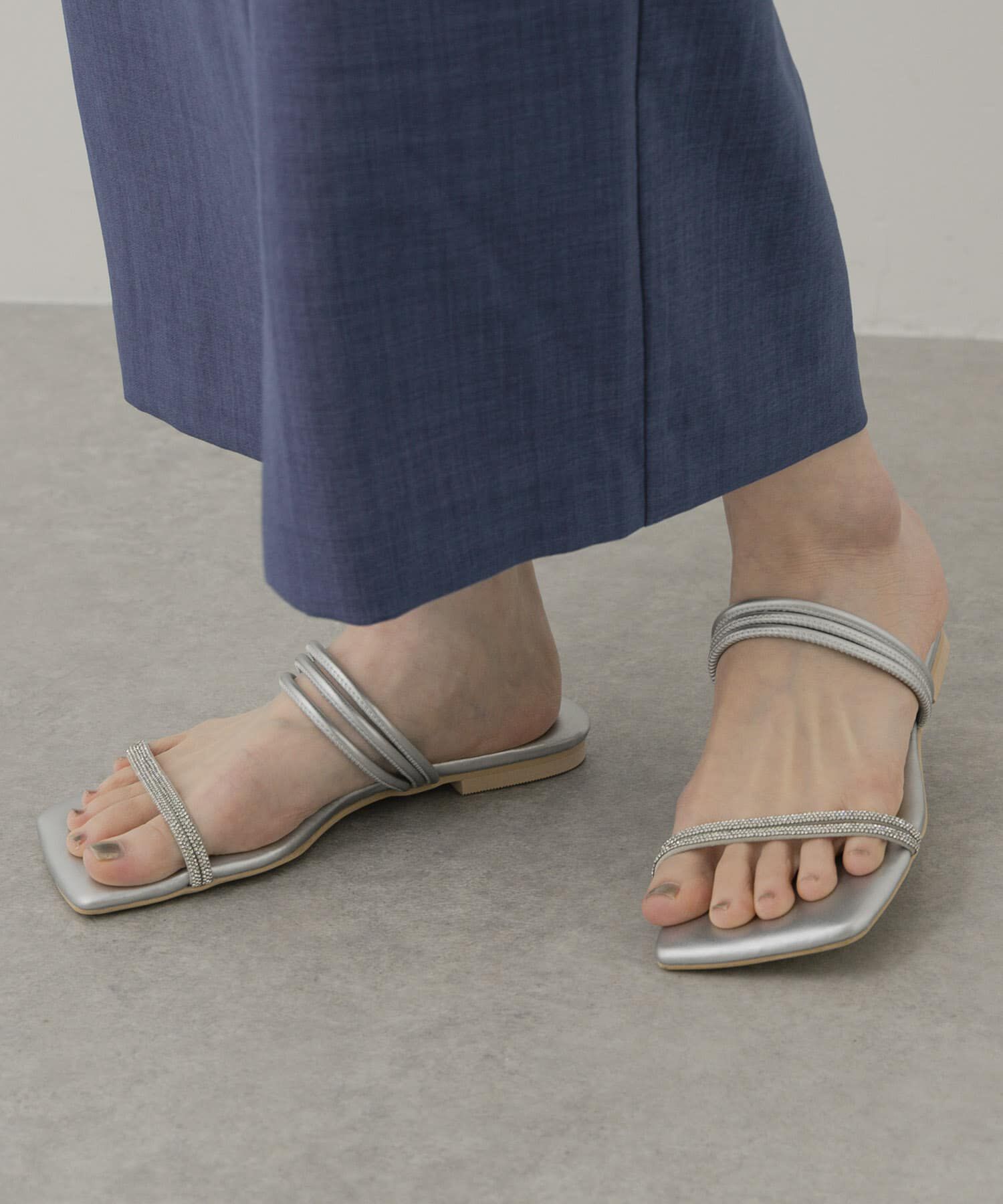 SENSE OF PLACE by URBAN RESEARCH「ラインストーンナローコードサンダル」|サンダル|