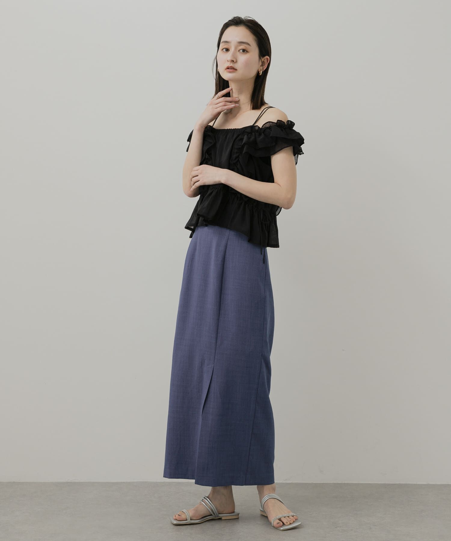 SENSE OF PLACE by URBAN RESEARCH「ラインストーンナローコードサンダル」|サンダル|