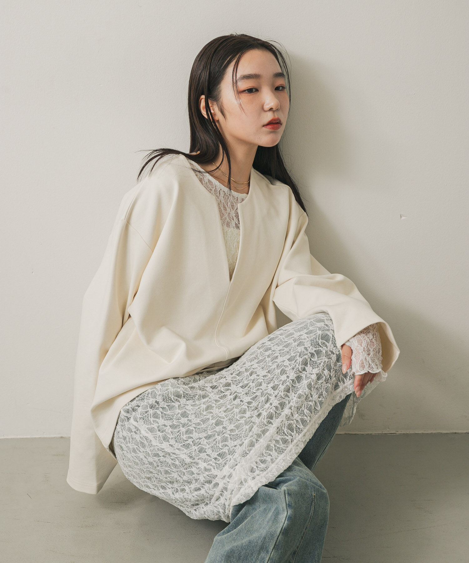 SENSE OF PLACE by URBAN RESEARCH「スキッパールーズトップ」|その他|アイボリー