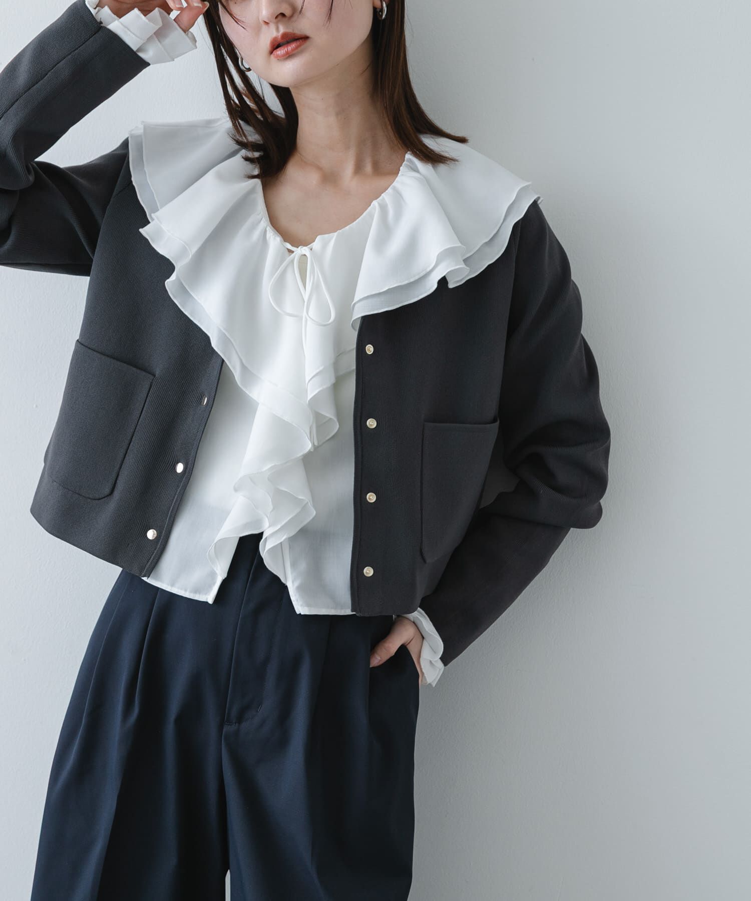 SENSE OF PLACE by URBAN RESEARCH「ラッフルブラウス」|シャツ・ブラウス|