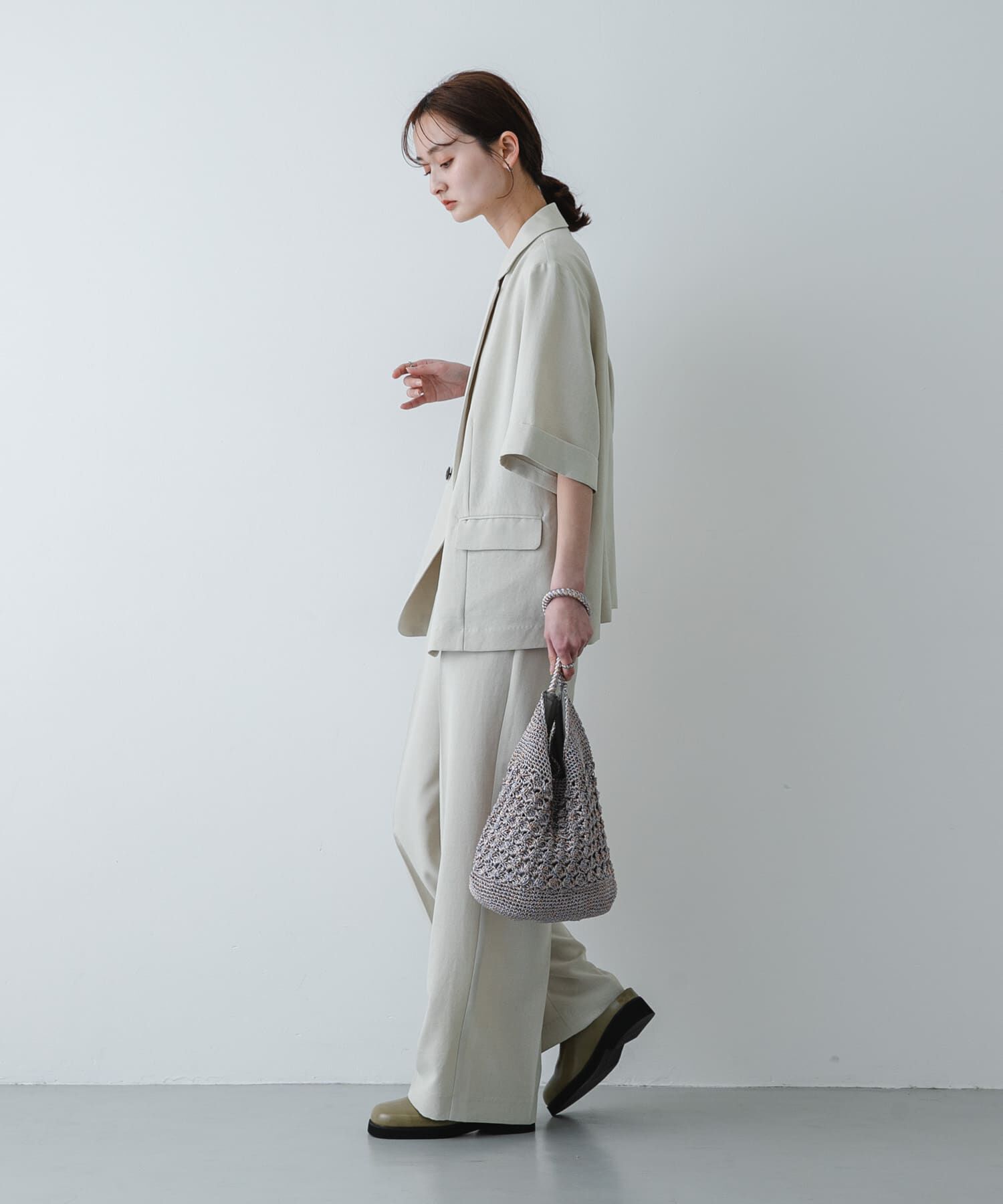 SENSE OF PLACE by URBAN RESEARCH「メタリックヤーンバッグ」|かごバッグ|