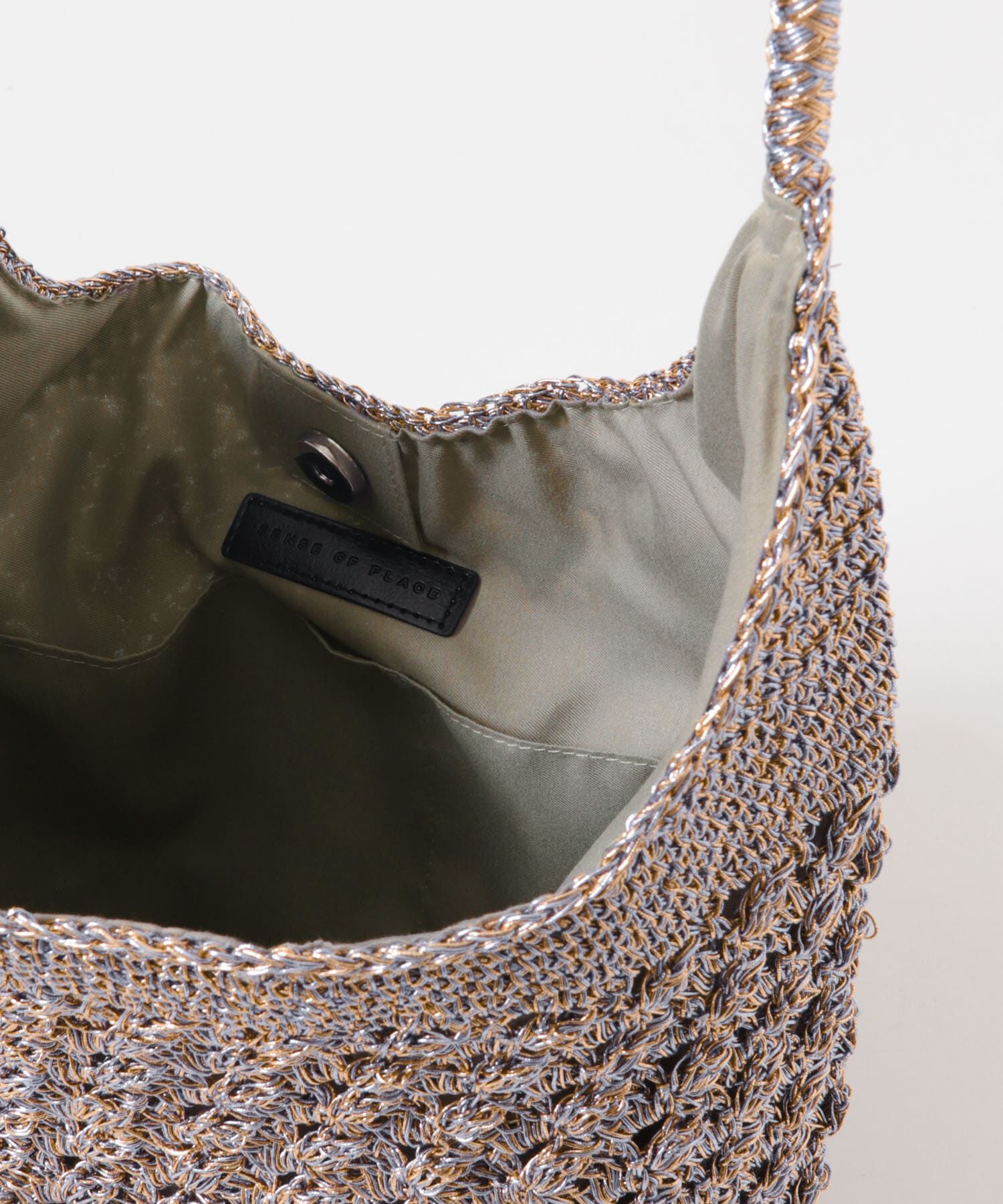 SENSE OF PLACE by URBAN RESEARCH「メタリックヤーンバッグ」|かごバッグ|