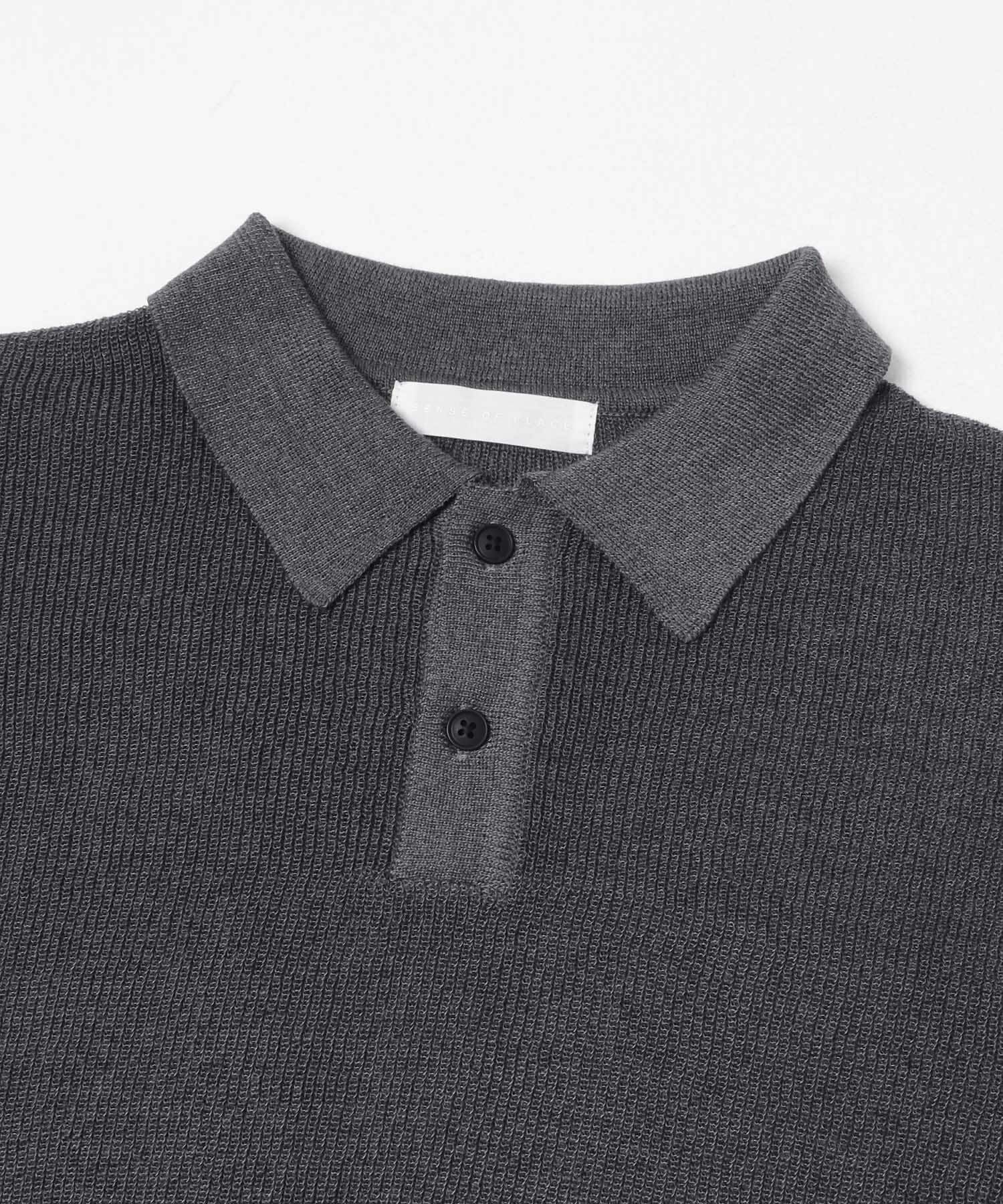 SENSE OF PLACE by URBAN RESEARCH「『洗濯可』エアリーメランジニットポロシャツ」|ニット・セーター|