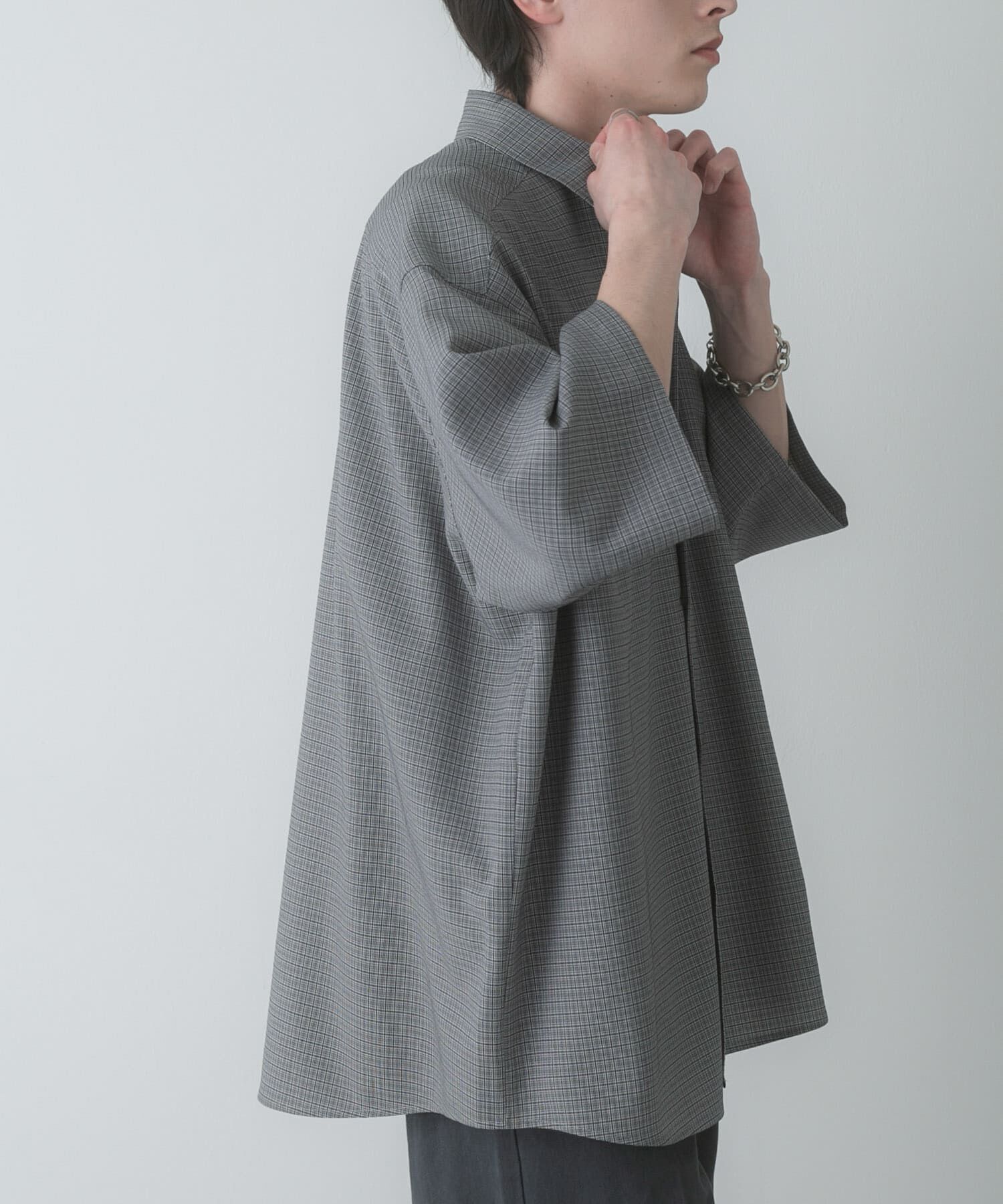 SENSE OF PLACE by URBAN RESEARCH「マイクロチェックエクストラルーズショートスリーブシャツ」|シャツ・ブラウス|