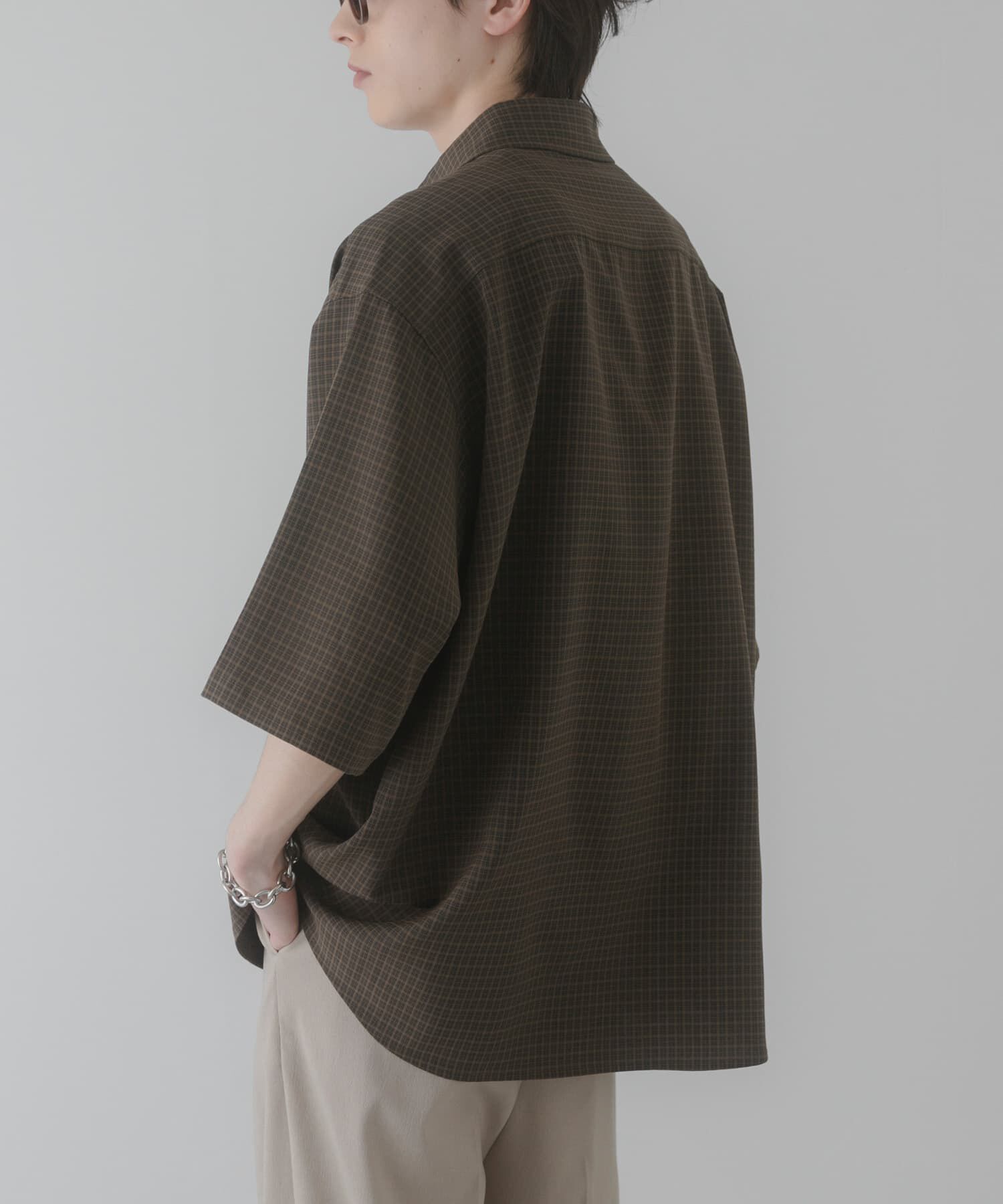 SENSE OF PLACE by URBAN RESEARCH「マイクロチェックエクストラルーズショートスリーブシャツ」|シャツ・ブラウス|