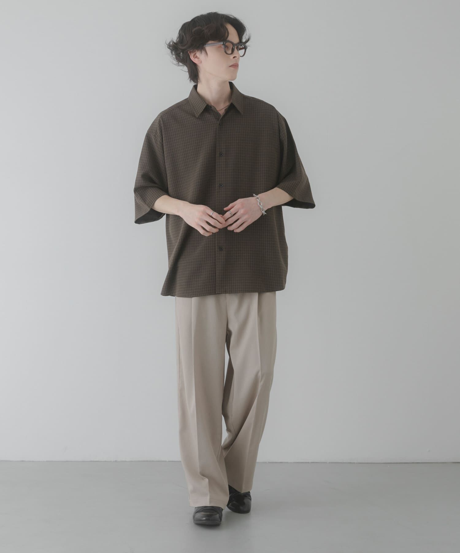 SENSE OF PLACE by URBAN RESEARCH「マイクロチェックエクストラルーズショートスリーブシャツ」|シャツ・ブラウス|