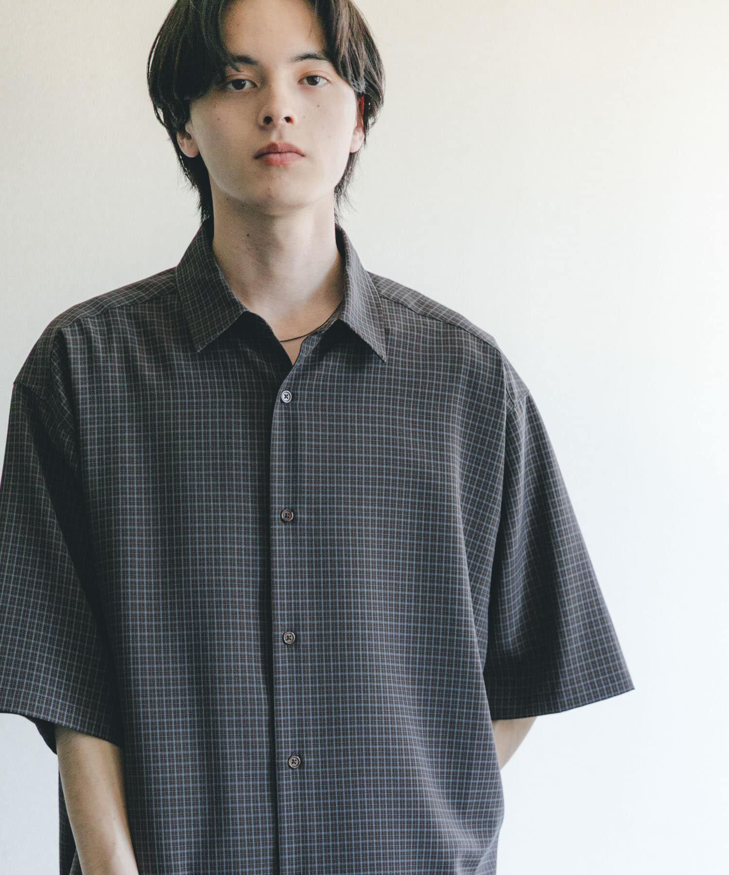 SENSE OF PLACE by URBAN RESEARCH「マイクロチェックエクストラルーズショートスリーブシャツ」|シャツ・ブラウス|