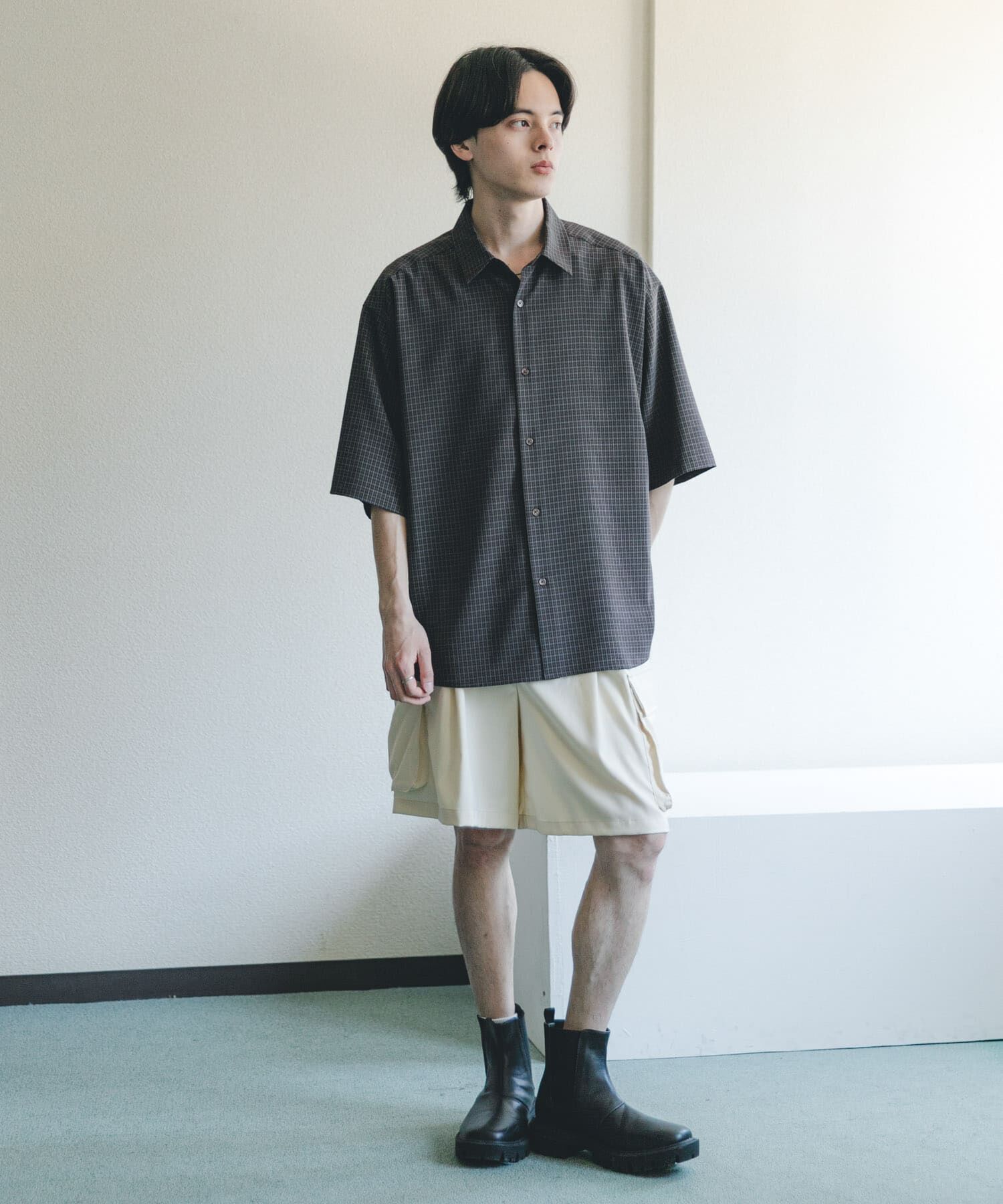 SENSE OF PLACE by URBAN RESEARCH「マイクロチェックエクストラルーズショートスリーブシャツ」|シャツ・ブラウス|