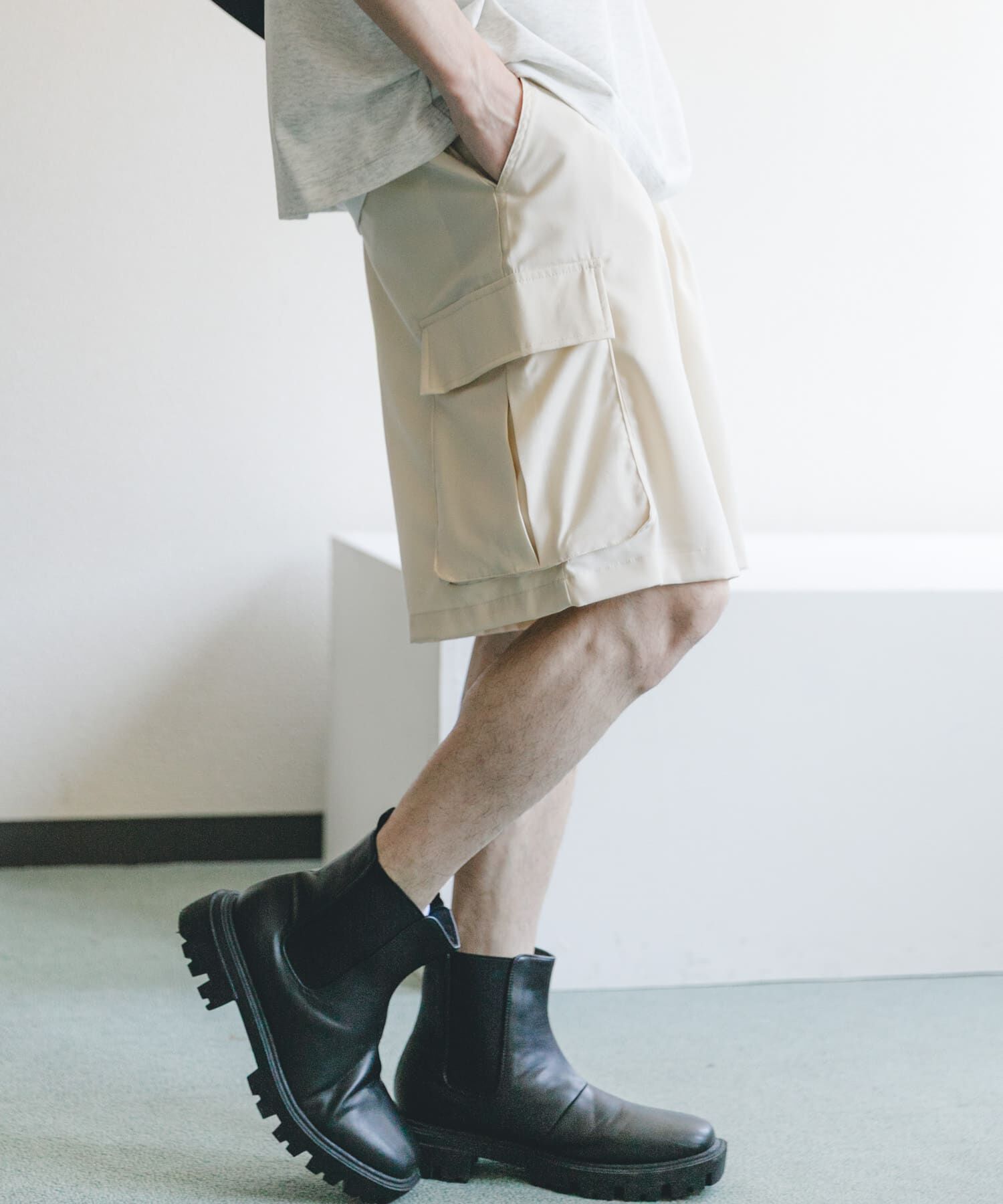 SENSE OF PLACE by URBAN RESEARCH「ワイドカーゴショートパンツ」|その他|アイボリー