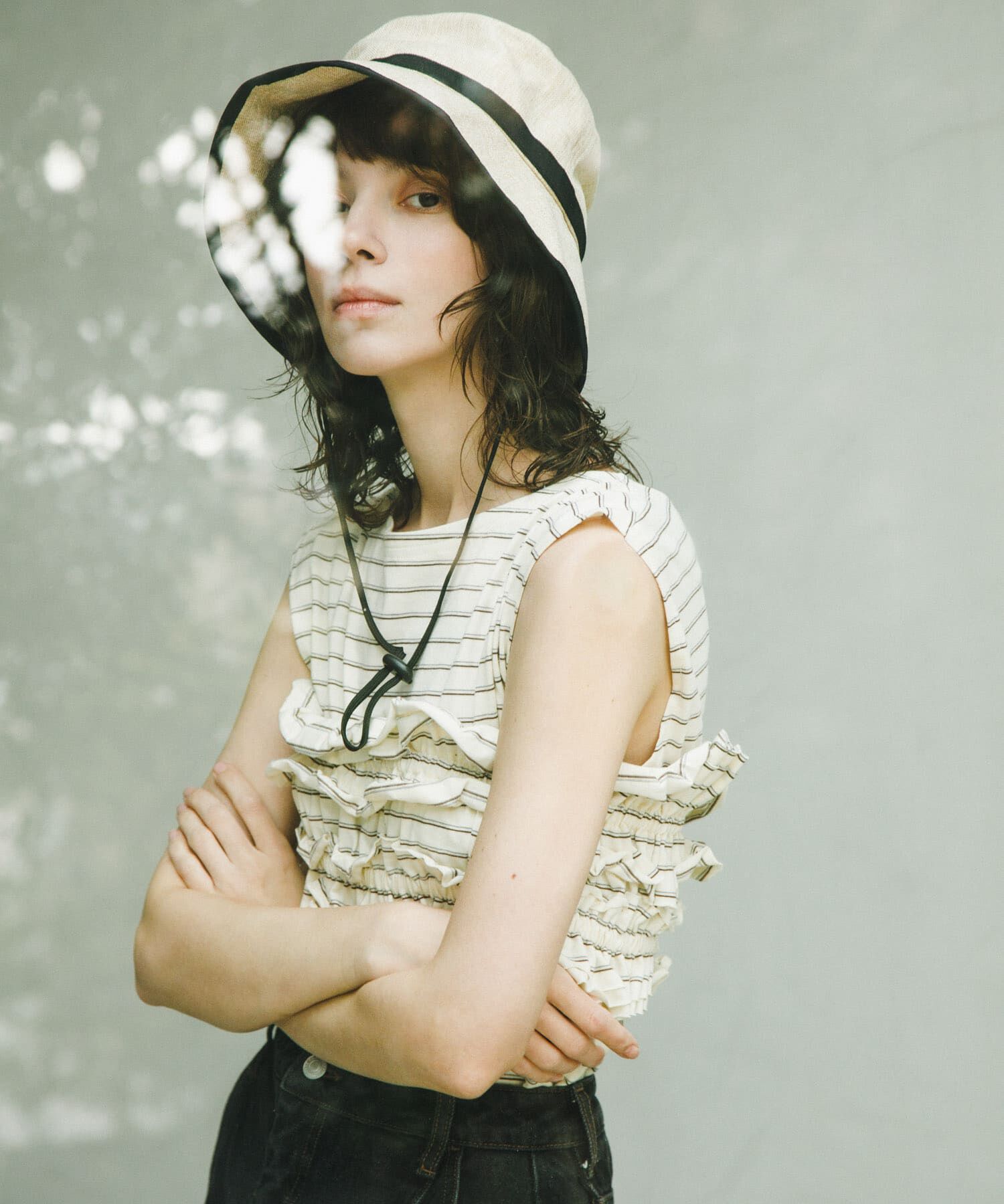 SENSE OF PLACE by URBAN RESEARCH「ボーダーカットビスチェセット」|Tシャツ・カットソー|ホワイト系その他