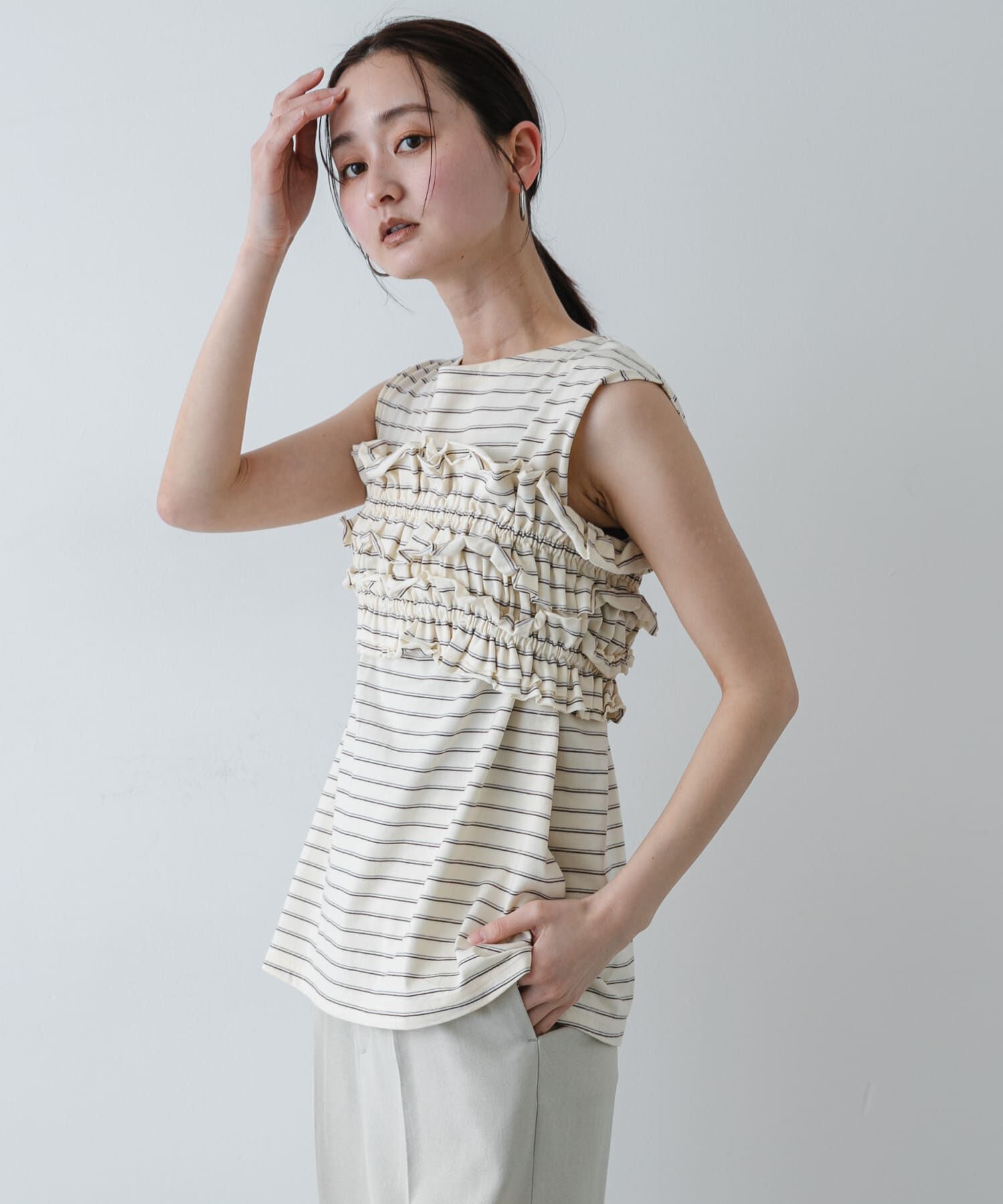 SENSE OF PLACE by URBAN RESEARCH「ボーダーカットビスチェセット」|Tシャツ・カットソー|