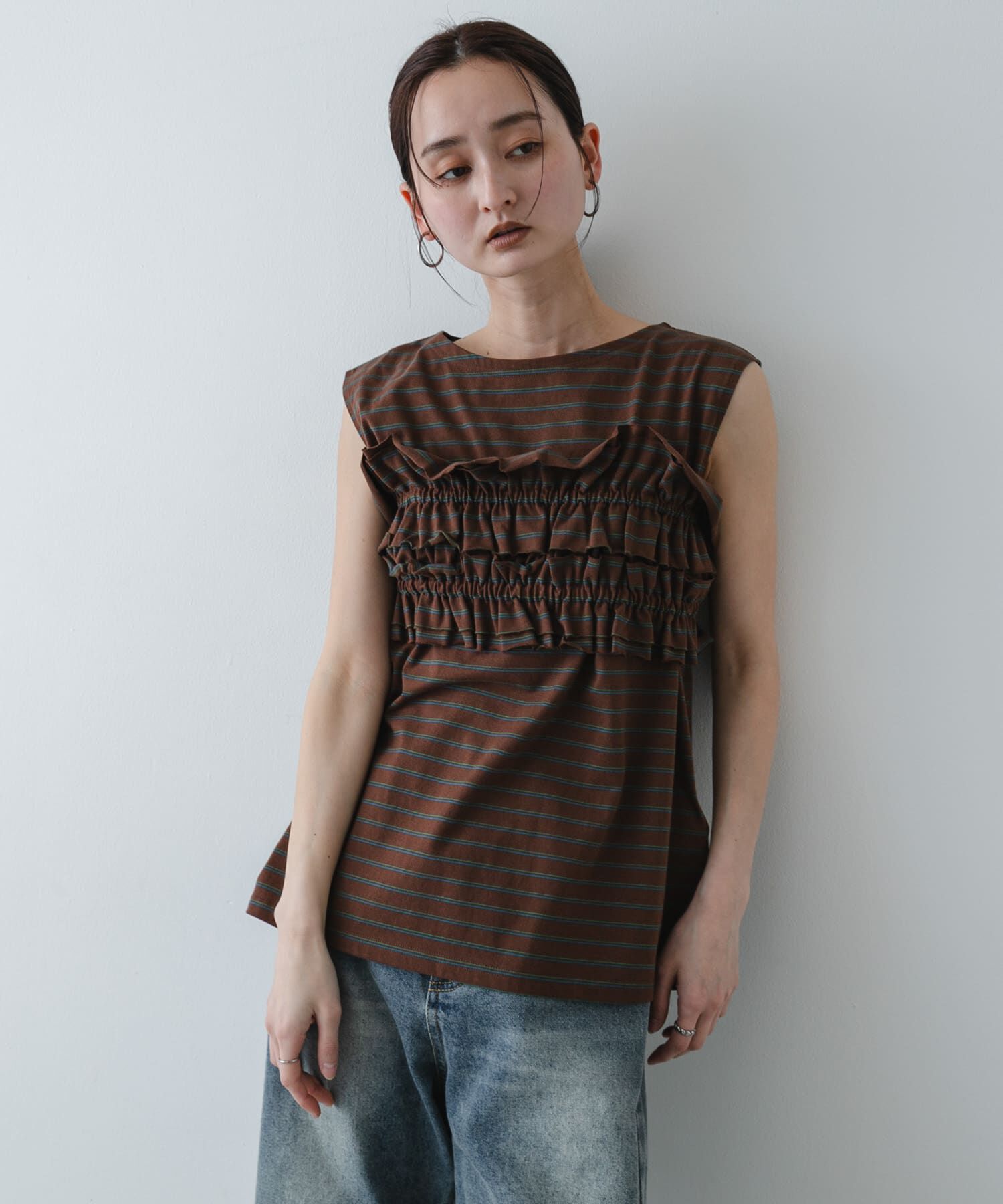 SENSE OF PLACE by URBAN RESEARCH「ボーダーカットビスチェセット」|Tシャツ・カットソー|