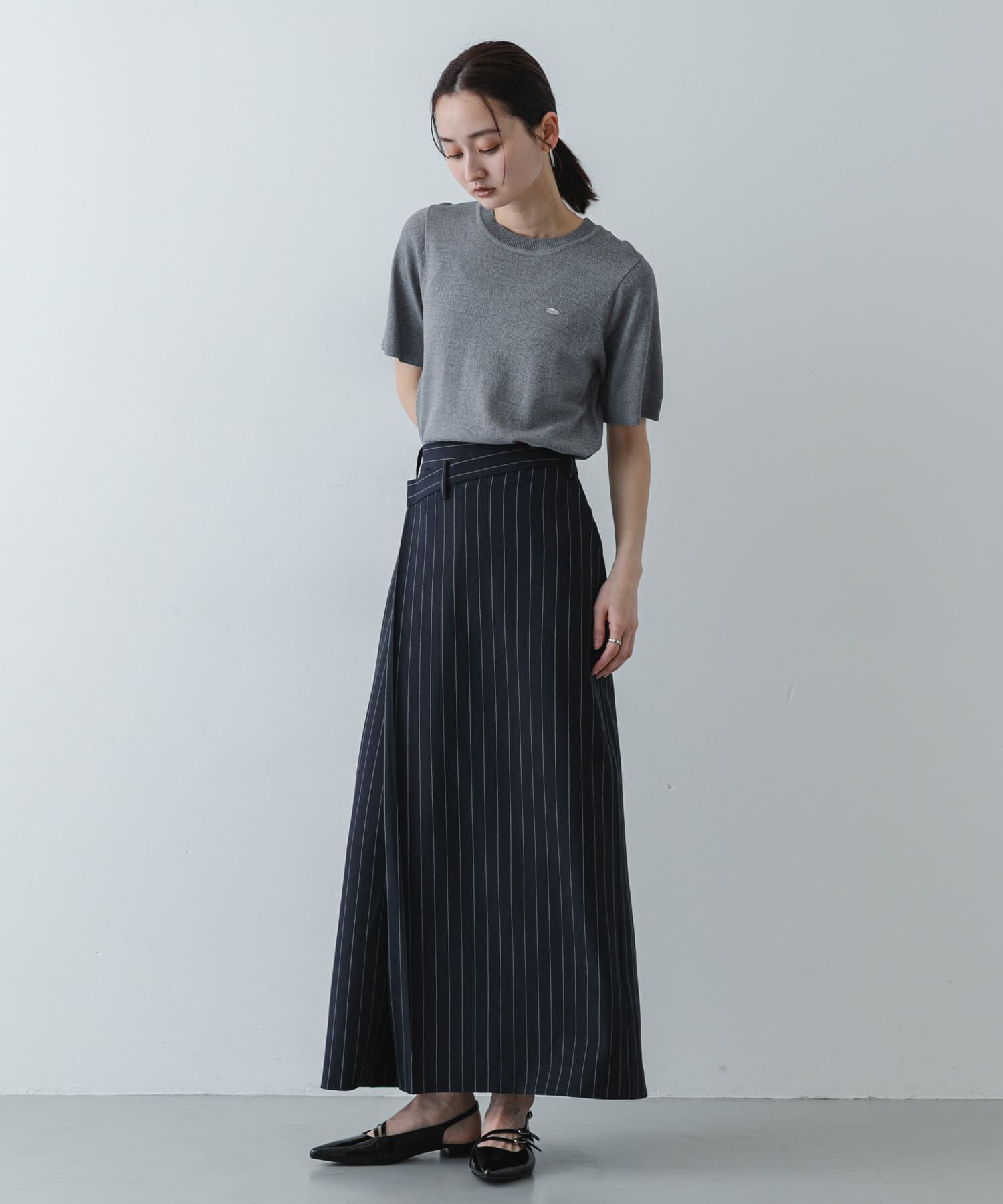 SENSE OF PLACE by URBAN RESEARCH「『洗濯可』プレートツキニットTシャツ(半袖)」|ニット・セーター|